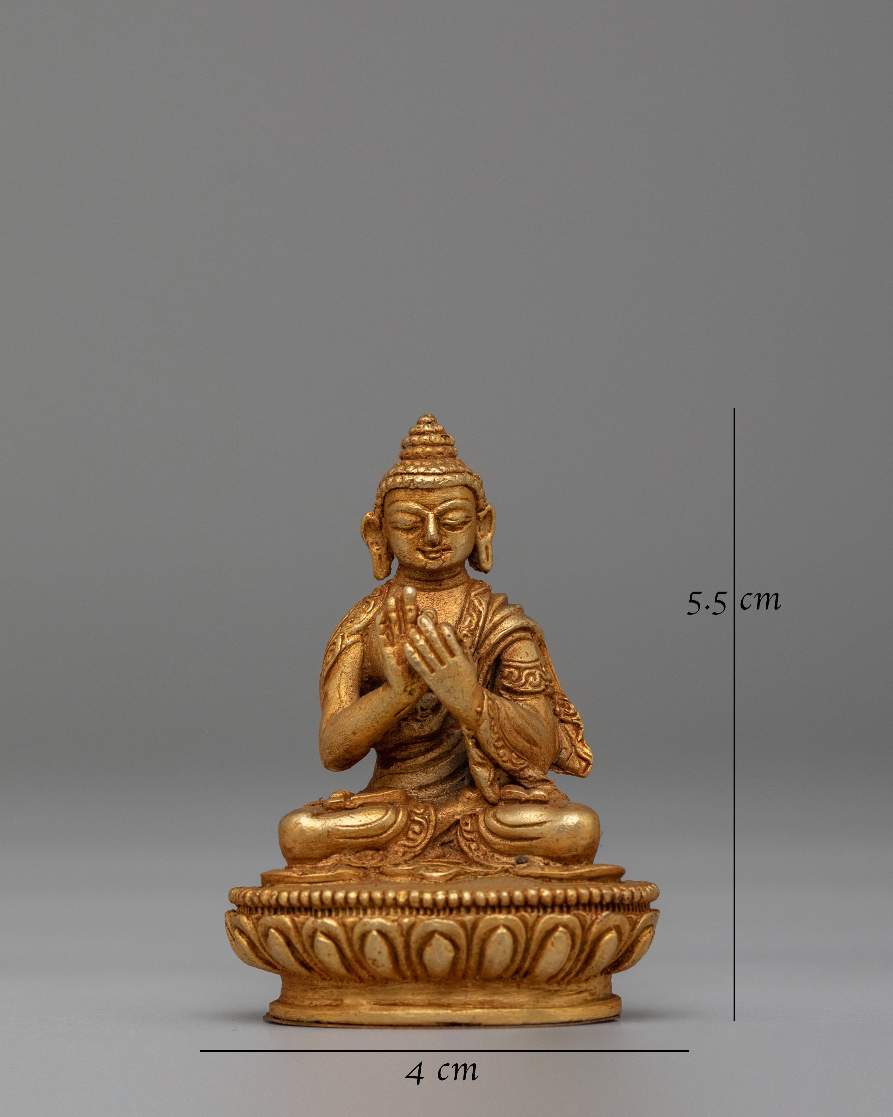 Handcrafted Vairocana Buddha Statue | Gold-Plated Copper Buddha