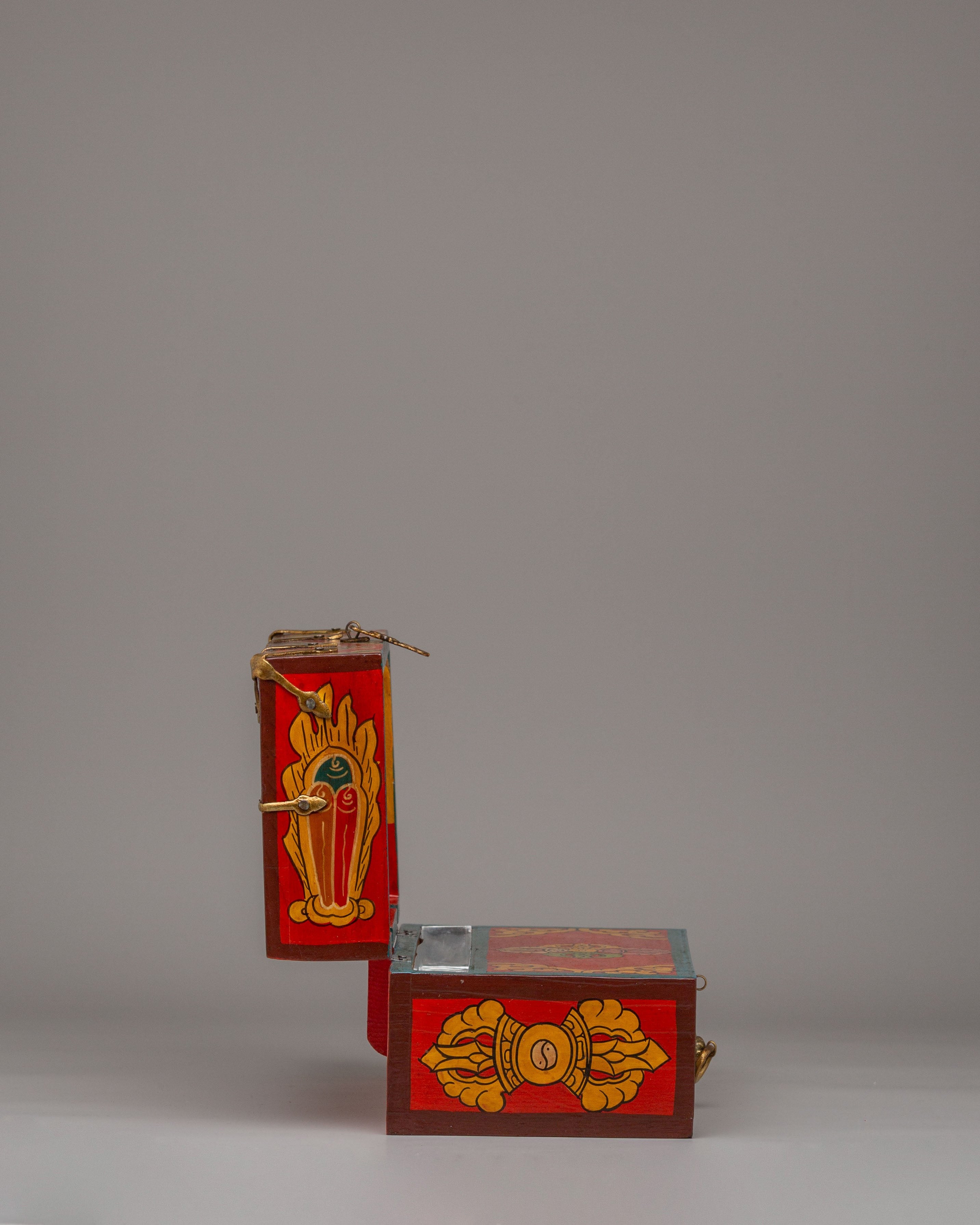 Tibetan Wooden Altar Box | Spiritual Storage Altar Box