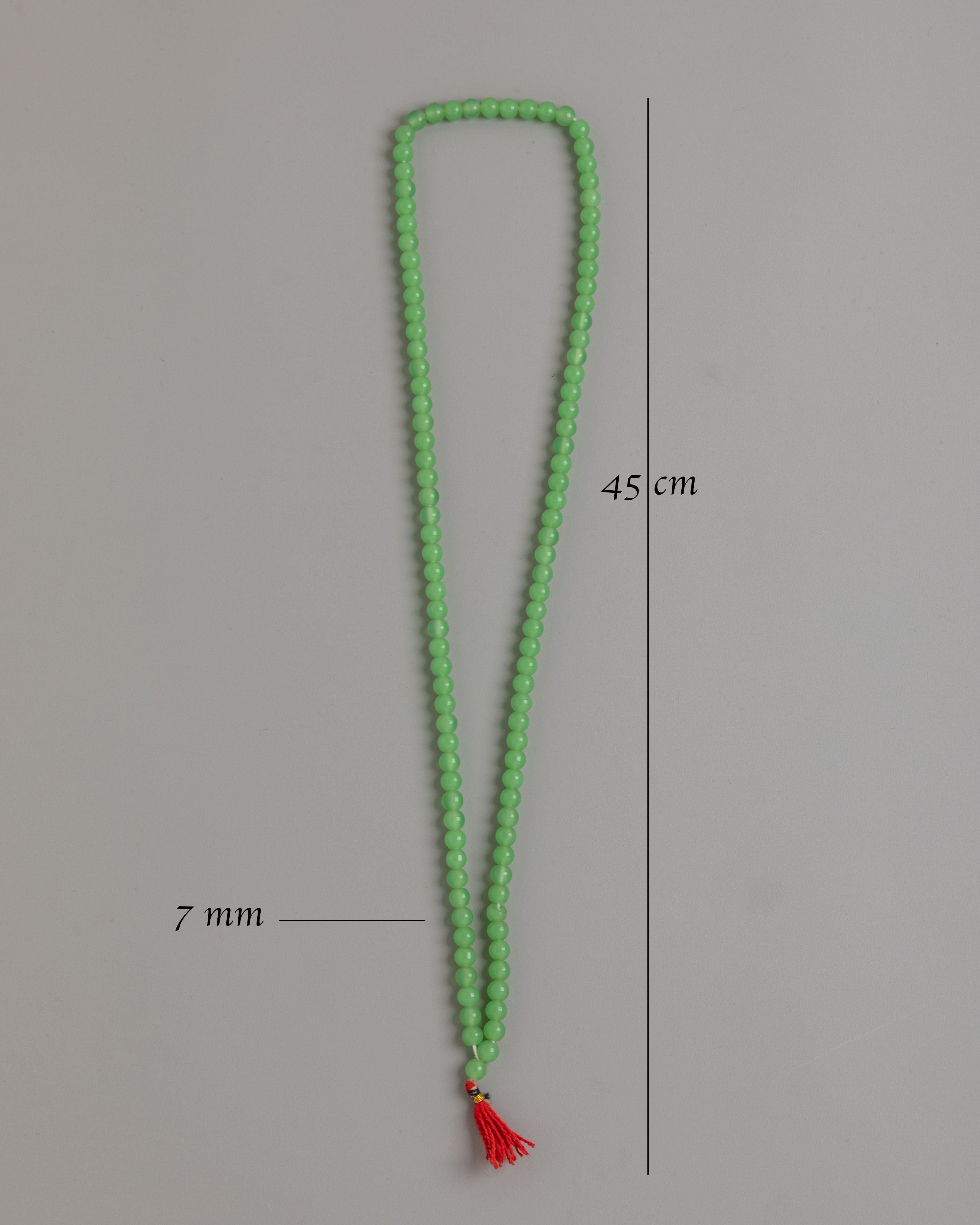 Japa Meditation Mala Beads | Green Radium Prayer Mala