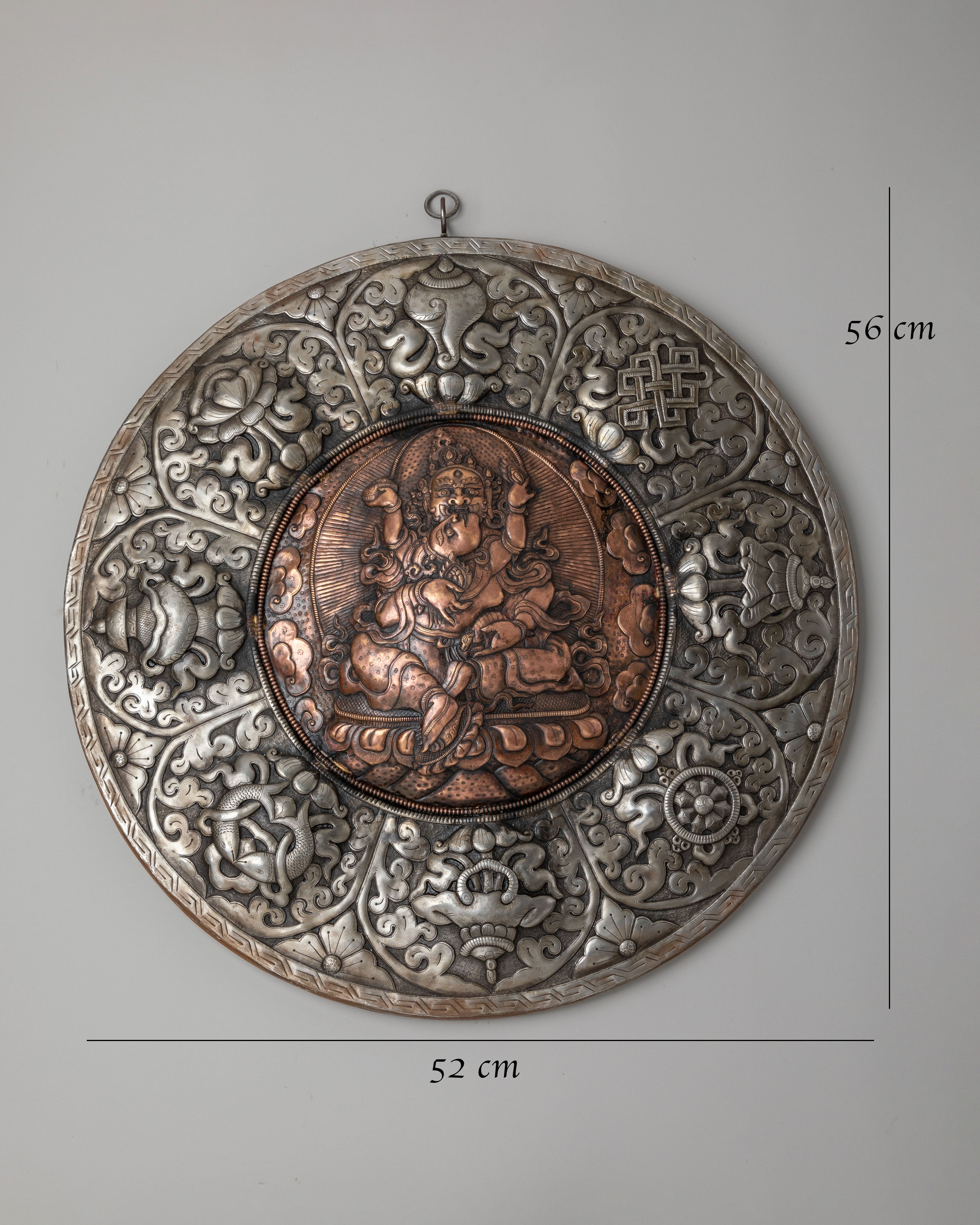 Handcrafted Red Dzambhala Wall Hanging | A Symbol of Prosperity