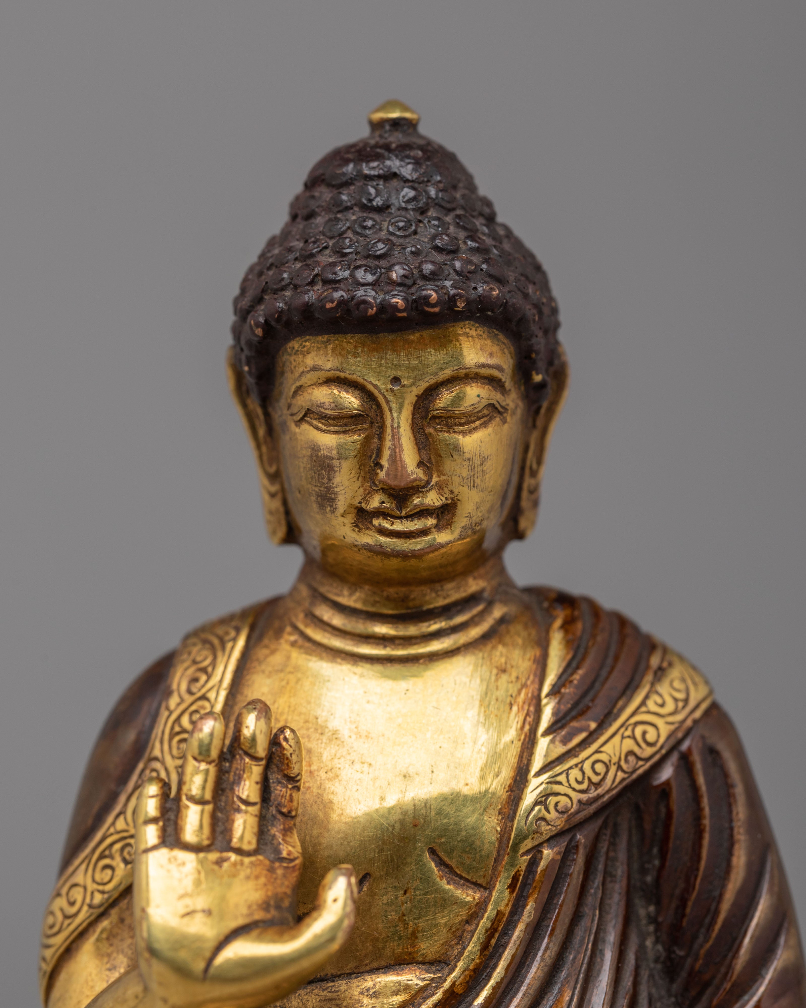 Buddha on Throne Statue | Handmade Decorative Artwork