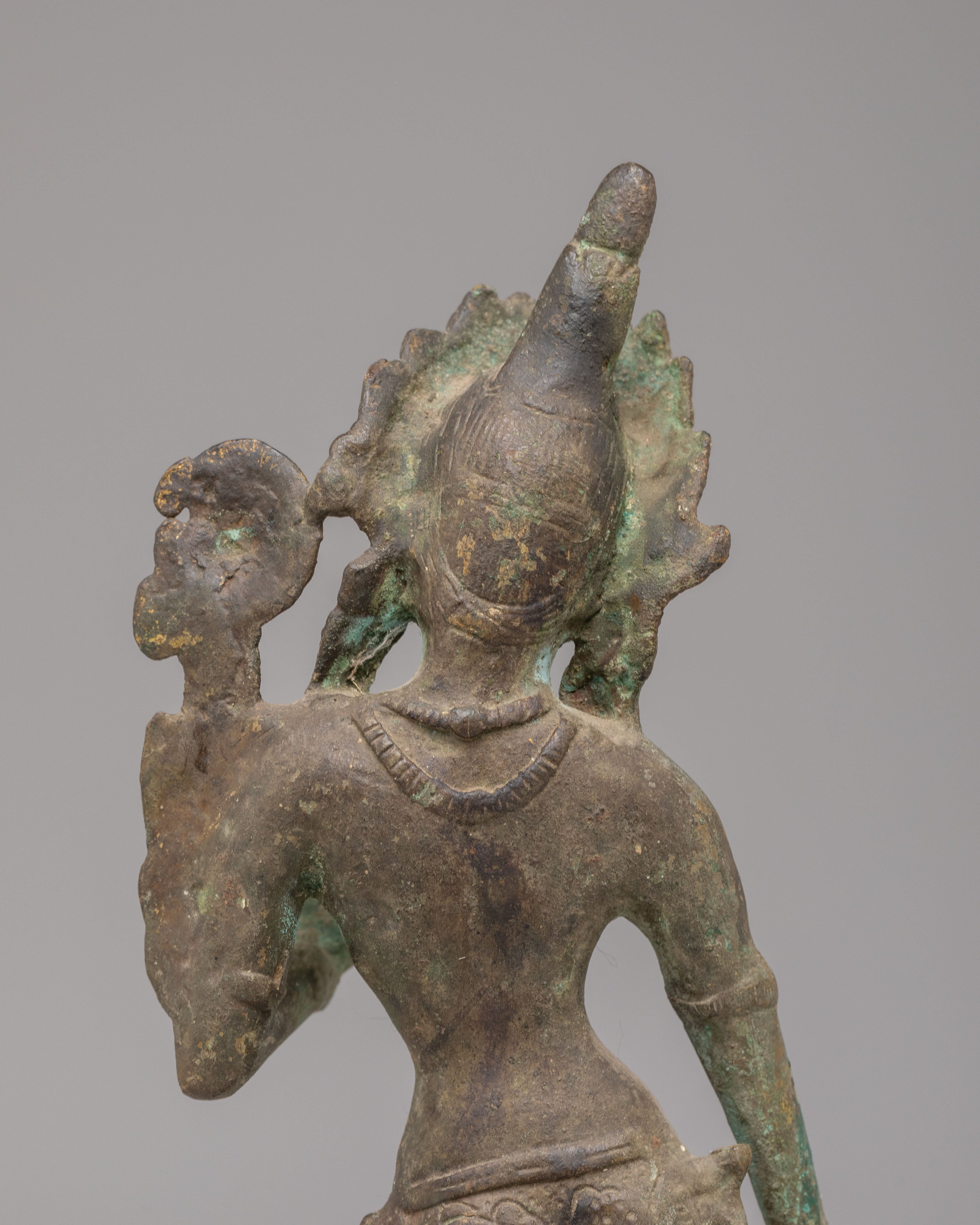 Ceremonial Standing Green Tara Statue | Handmade Tibetan Deity Figurine