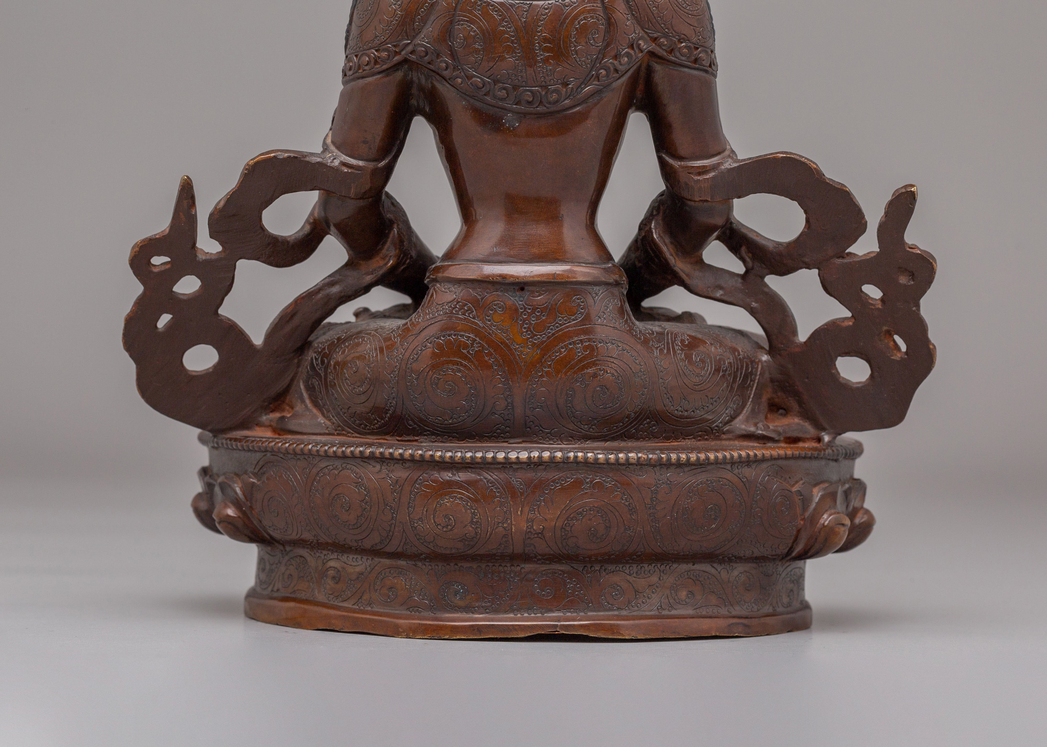 Traditional Altar Amitayus Statue | Symbol of Infinite Life and Compassion