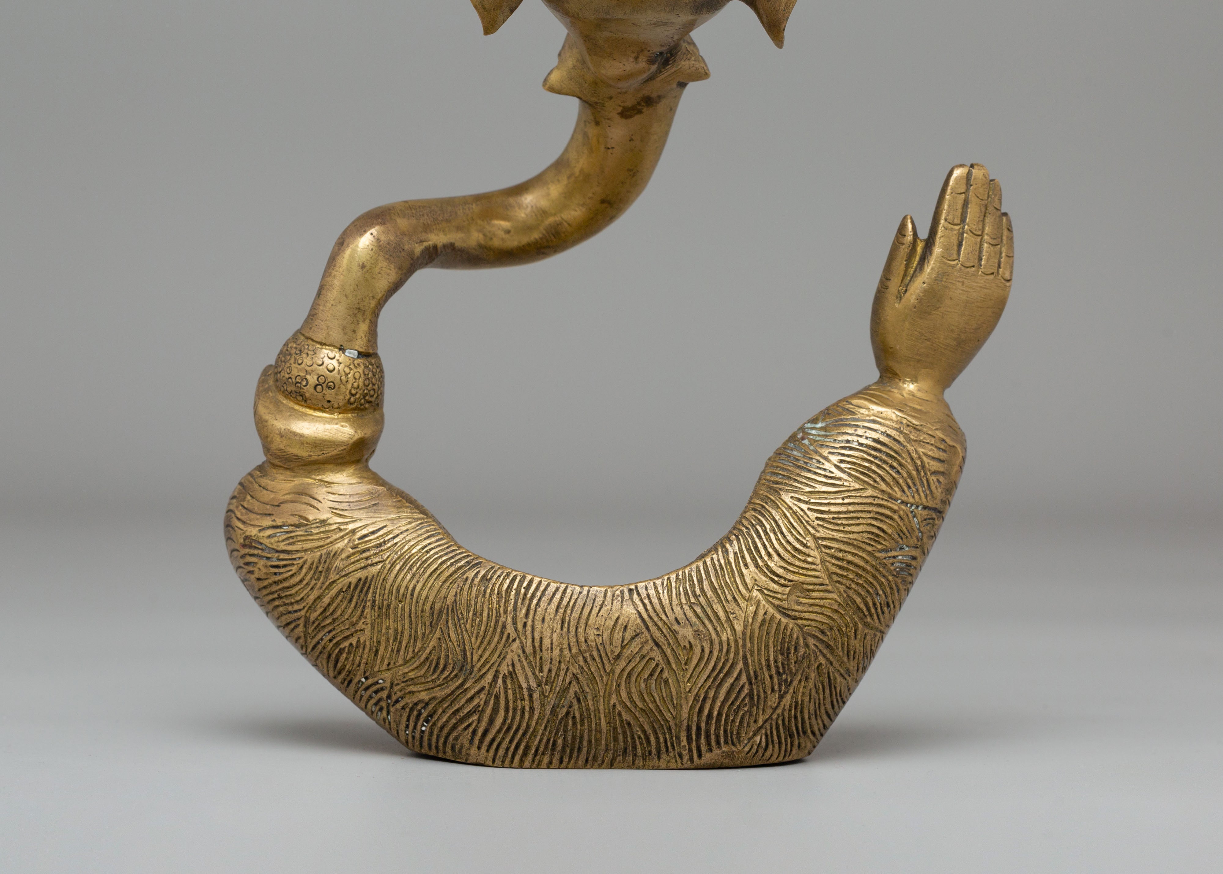 Handcrafted Decorative Ganesh Sculpture | Sacred Brass Idol
