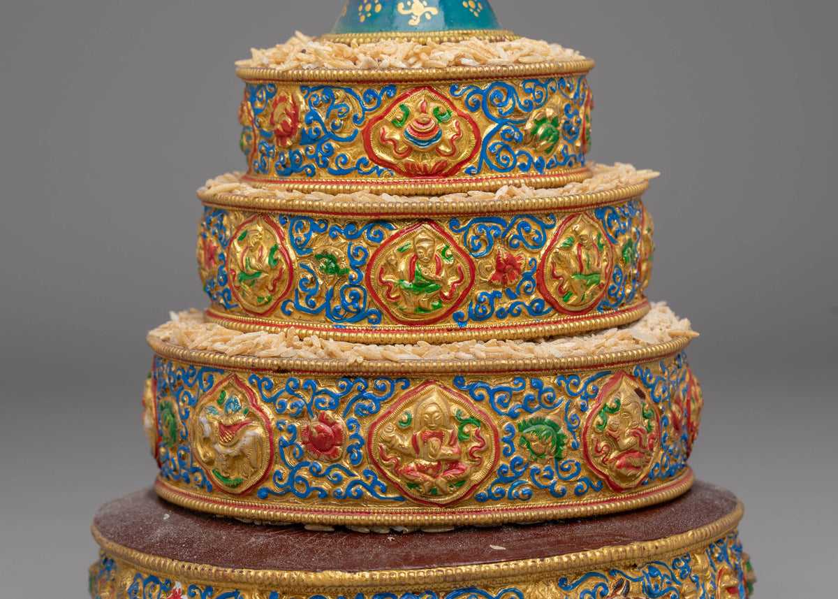 Handmade Tibetan Mandala Offering | Sacred Spiritual Decor for Meditation
