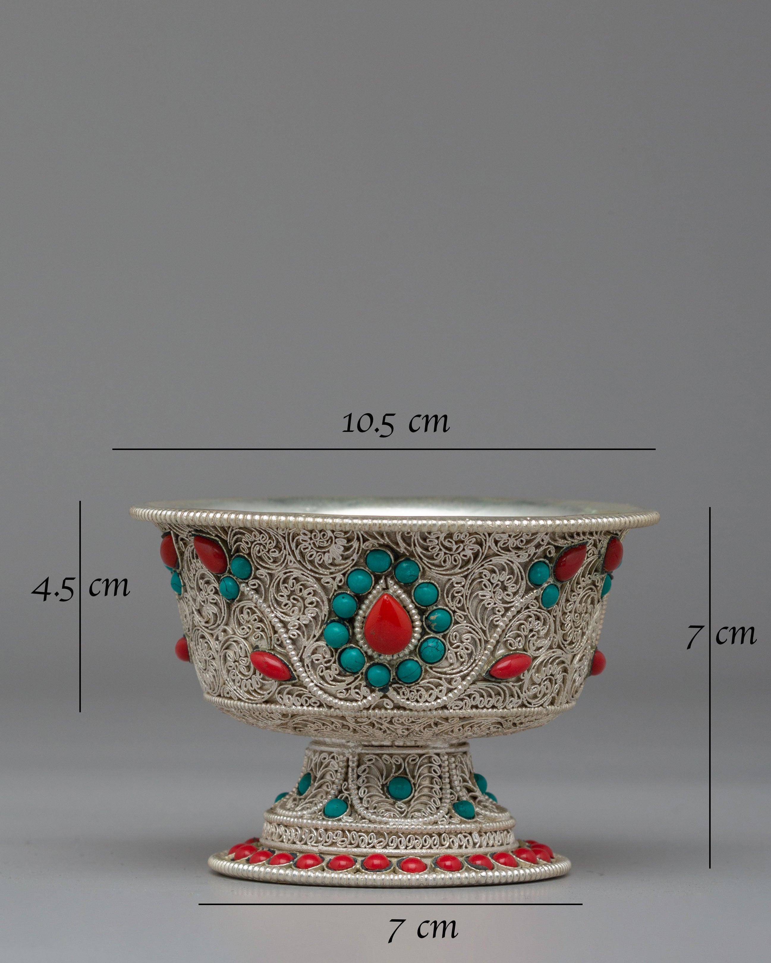 Handmade Offering Bowl Set | Tibetan Ritual Bowls for Altar