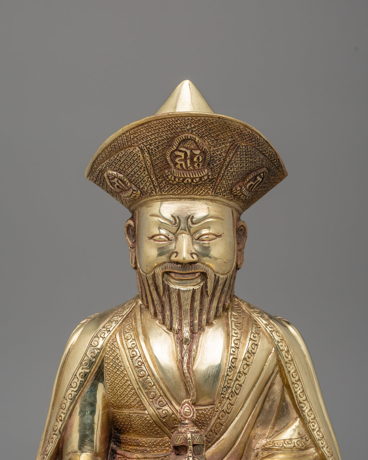 Handcrafted Tibetan Guru Shapdum Statue | Spiritual Enlightenment Decor