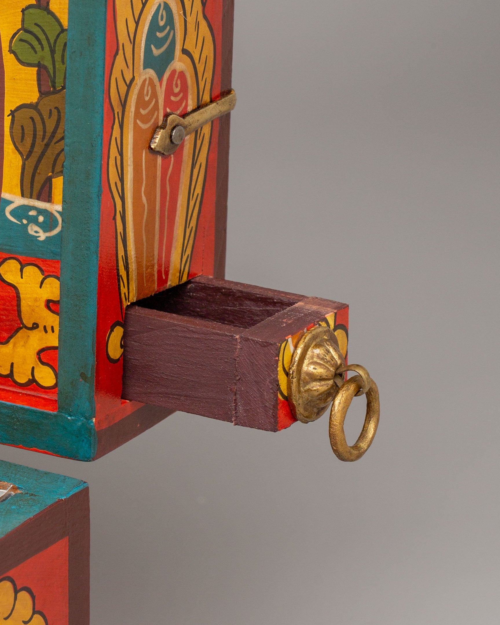 Tibetan Wooden Altar Box | Spiritual Storage Altar Box