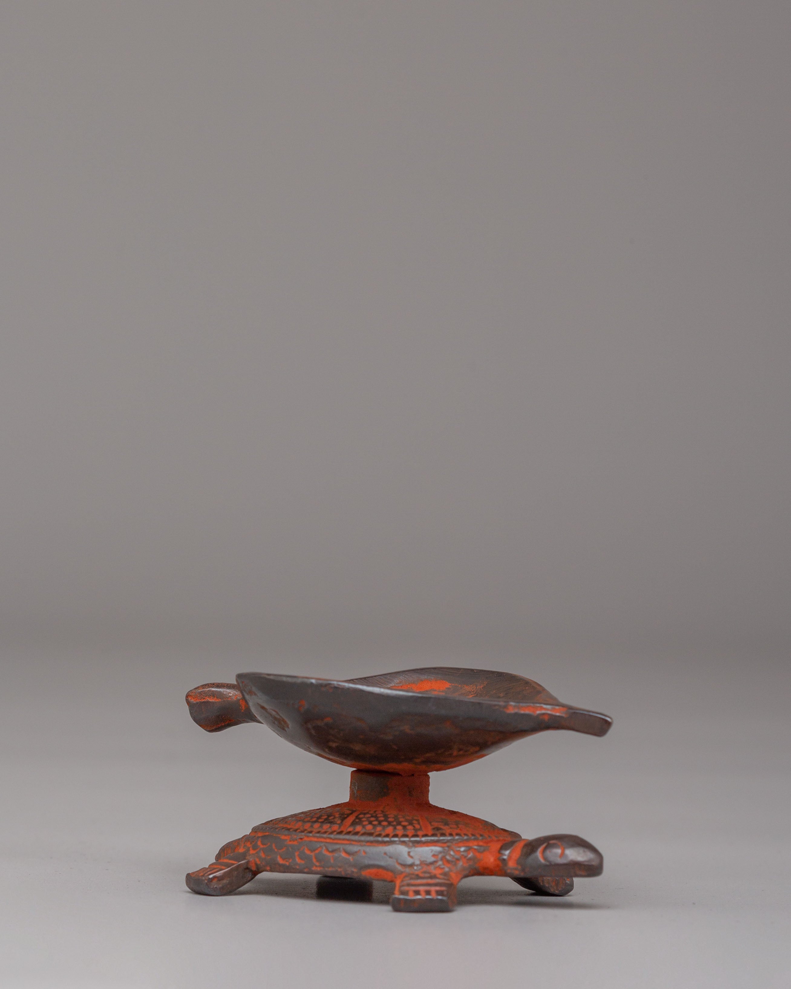 Pipal Leaf Diya On Turtle | A Sacred Tibetan Ritual Item