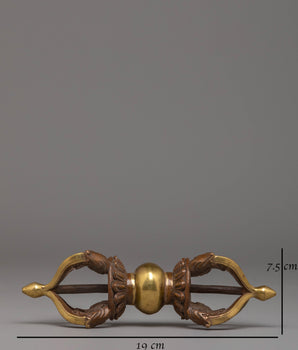 Fire Gold Vajra for Ritual Use | Tibetan Buddhist Ritual Tool for Altar