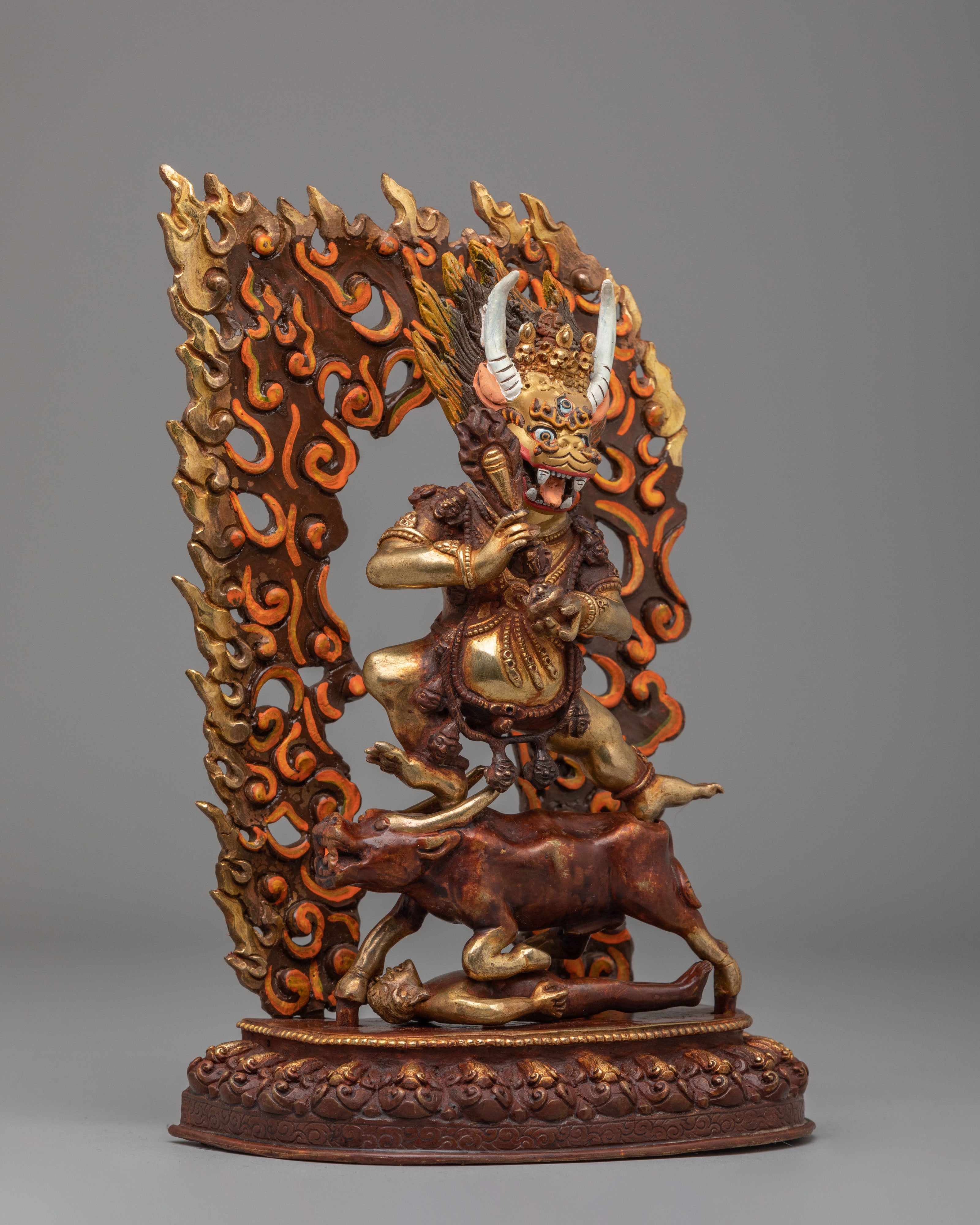 Lord of Death Yama Dharmaraja Statue | Tibetan Guardian Deity Figurine