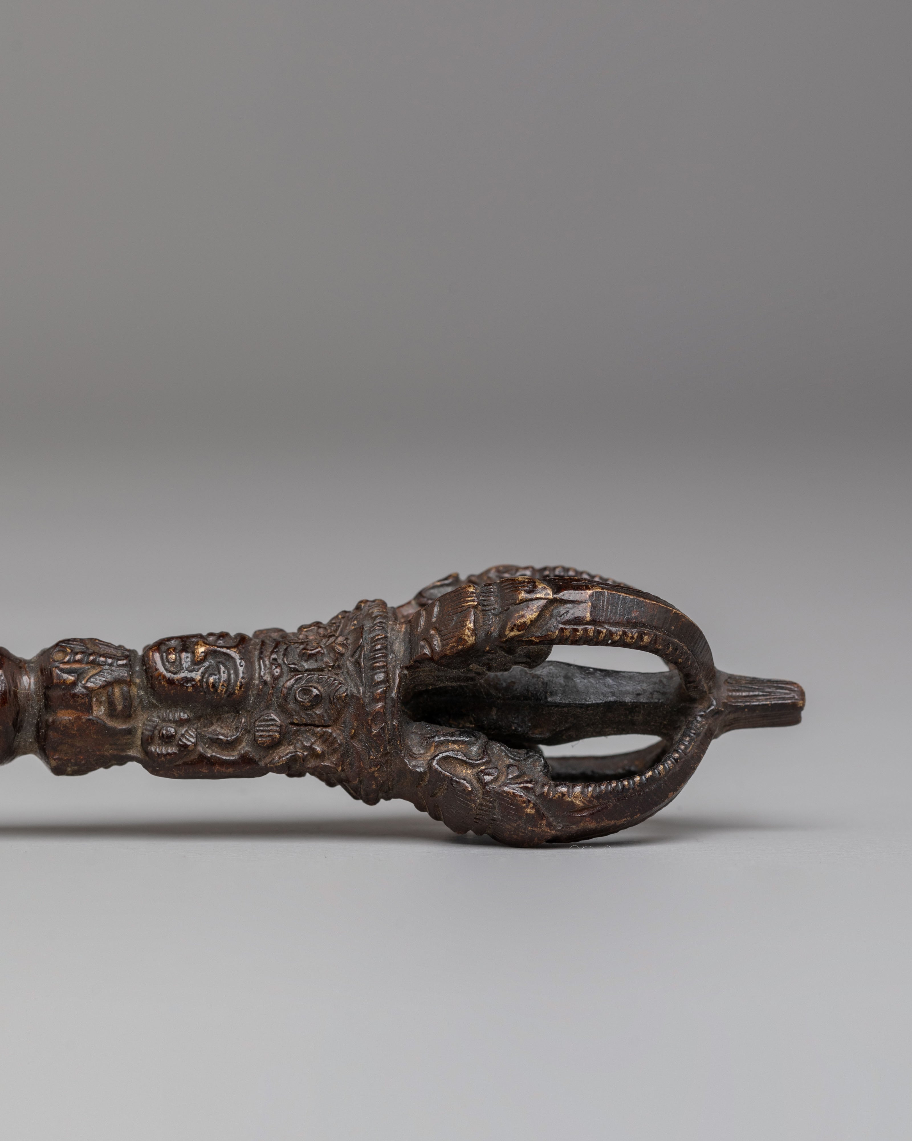 Traditional Tibetan Ceremonial Vajra | Handcrafted Brass Dorje
