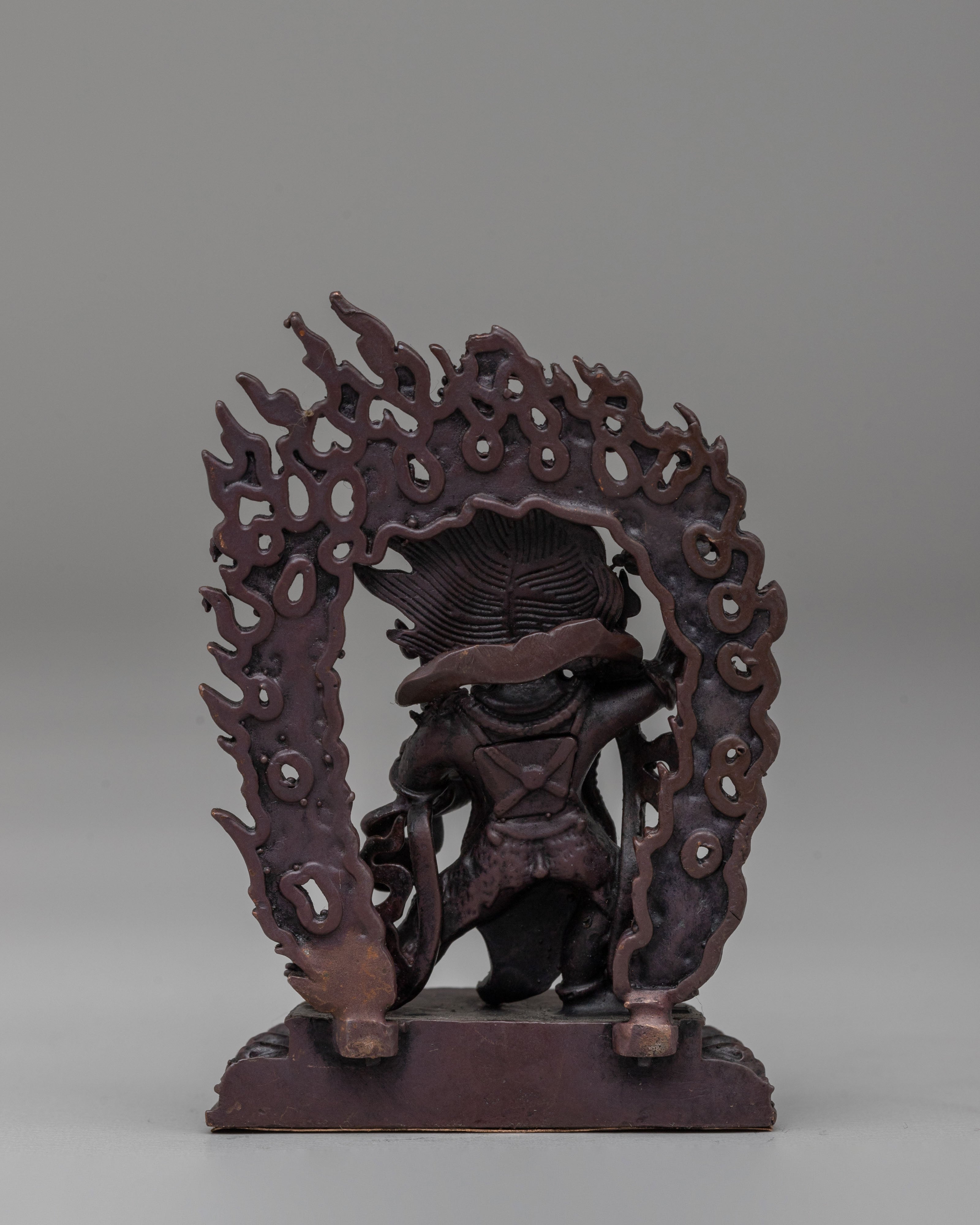 Bodhisattva Vajrapani Statue for Protection | Oxidized Copper Protector Deity