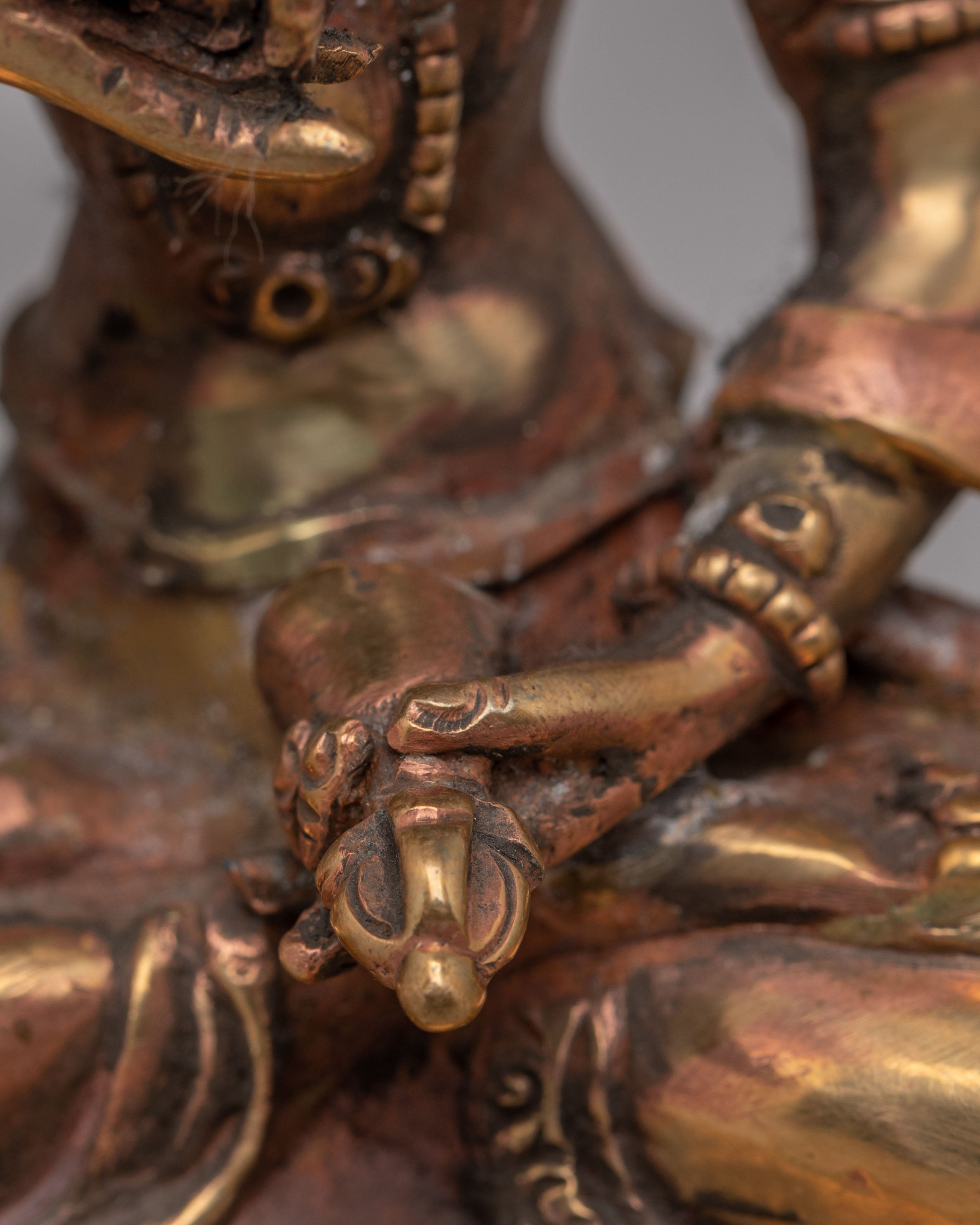 Tibetan Vajrasattva Deity Statue | Handcrafted Copper Art
