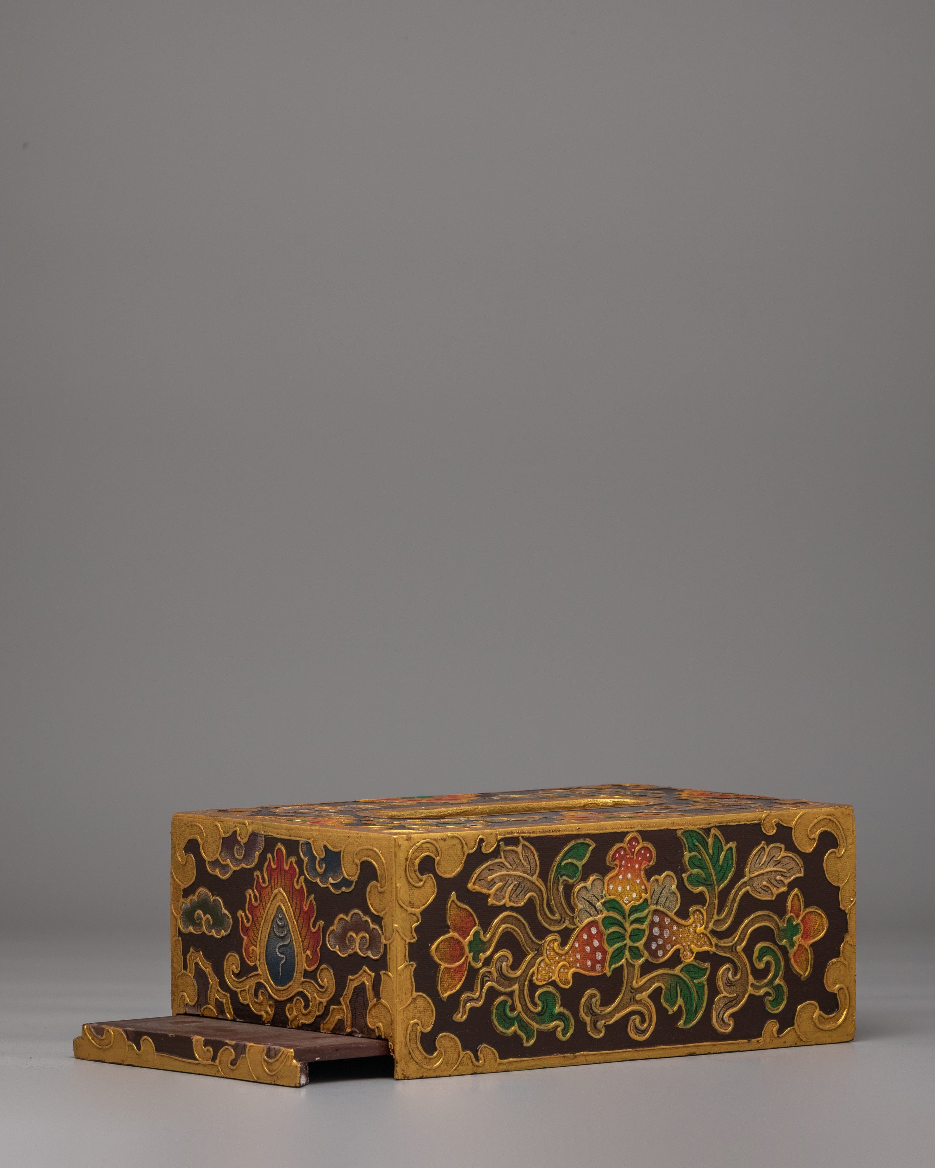 Himalayan Tissue Holder |  Floral Motif Tissue Box