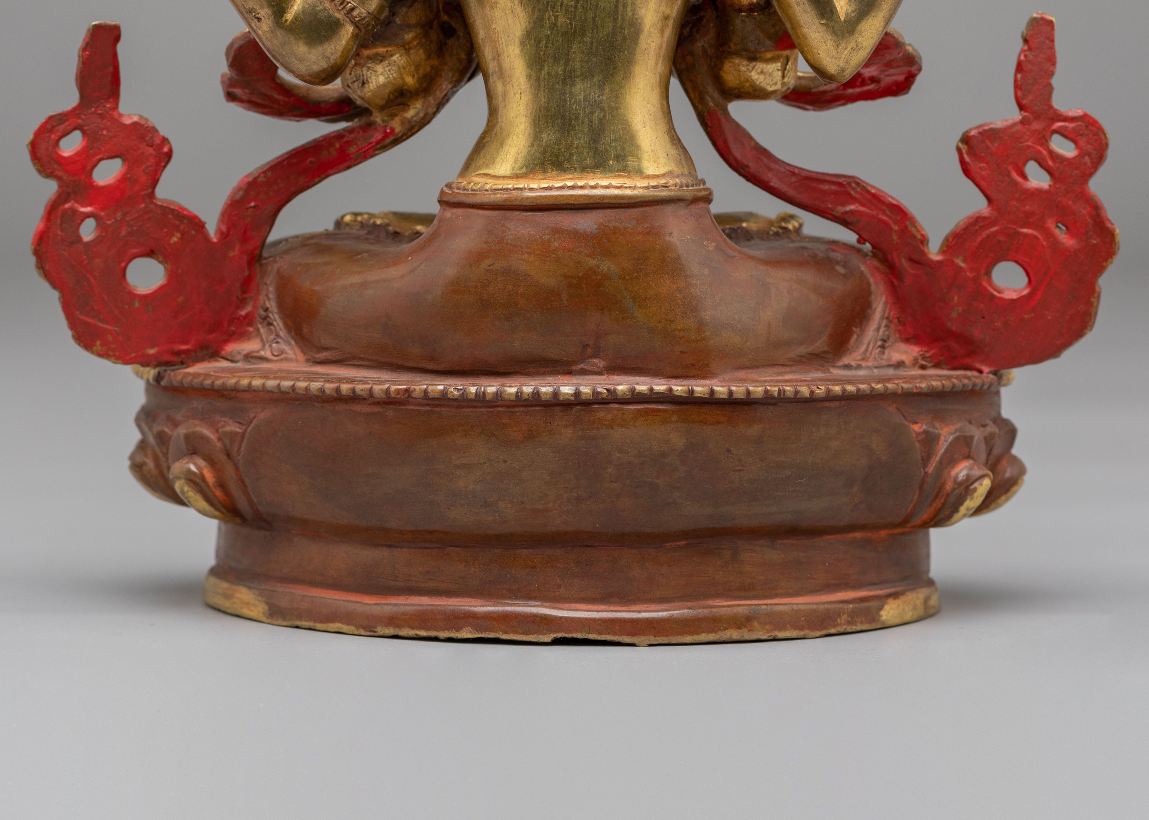 Handmade Avalokiteshvara Bodhisattva Statue | Tibetan Chenrezig Sculpture