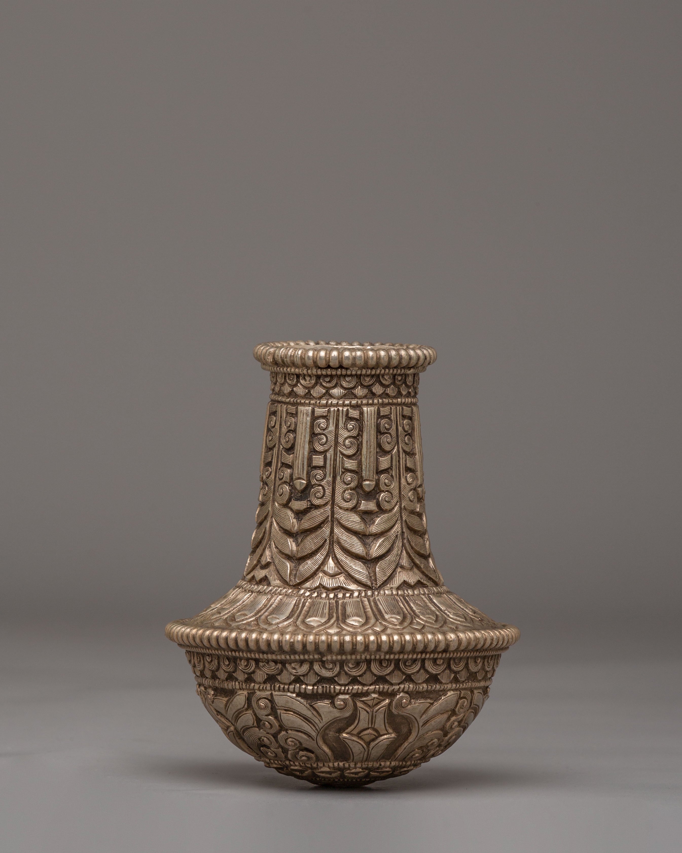 Brocade stick Caps for Thangkas - Oxidized Copper Body