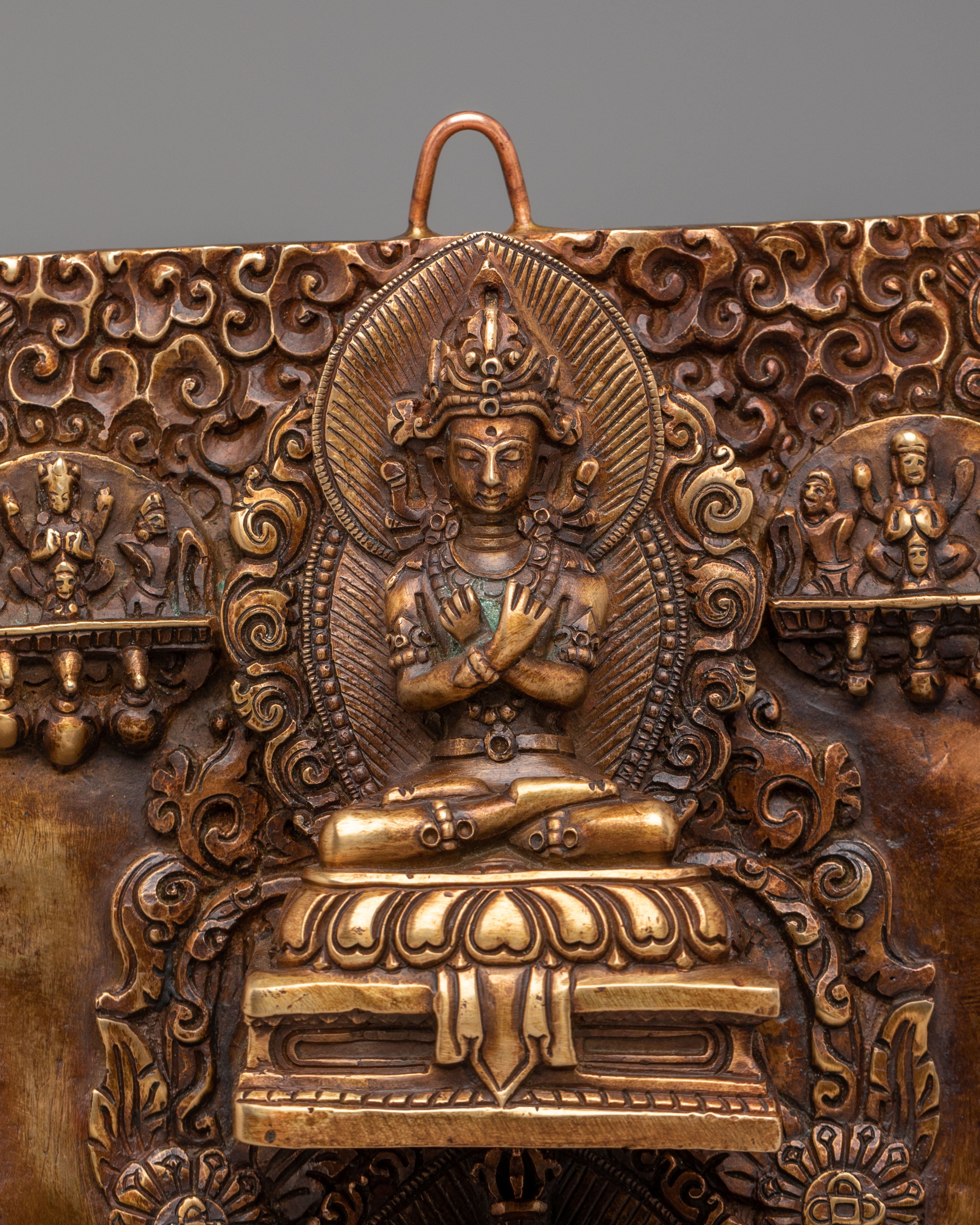 Carved Deity Wall Hanging | Sacred Artwork for Home Decor