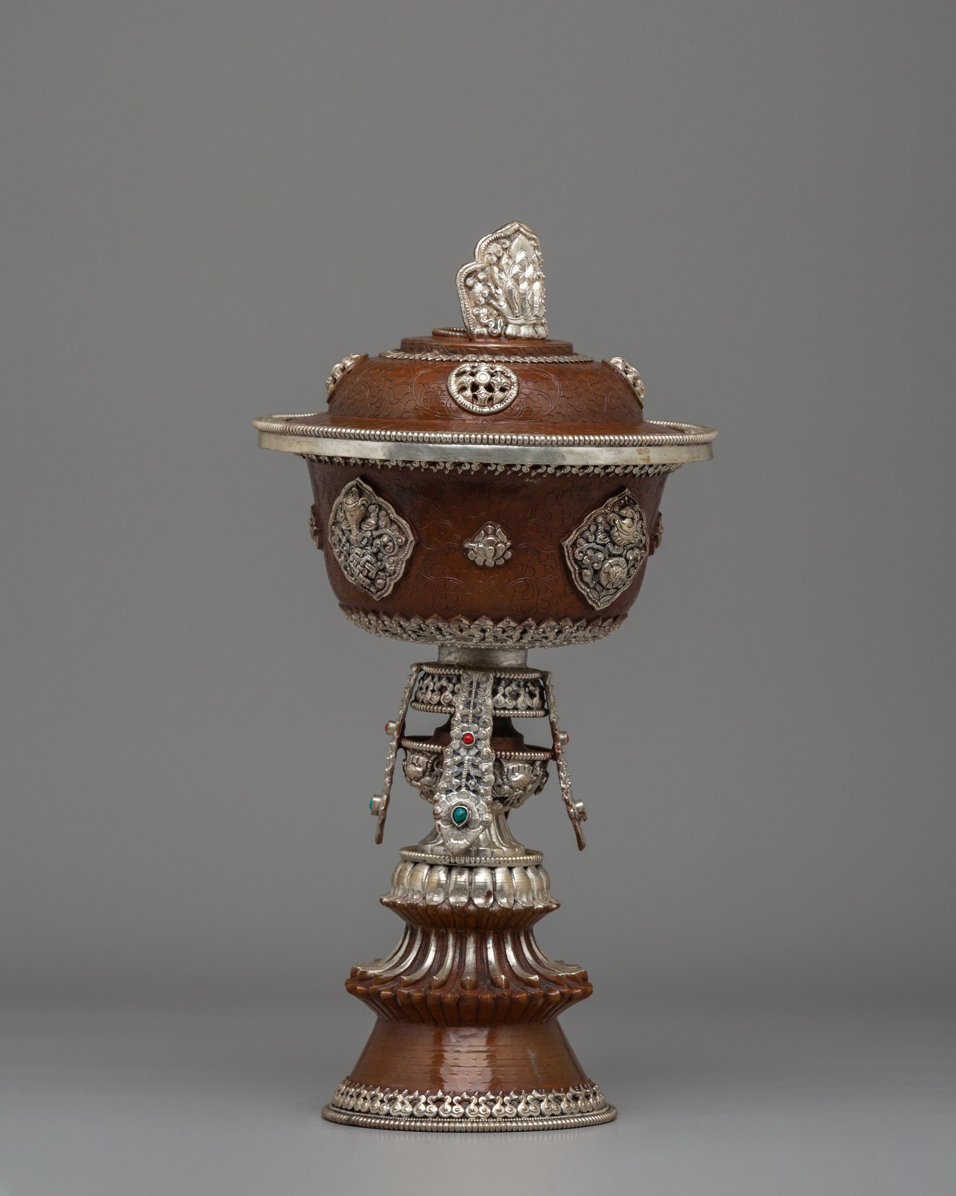 Sacred Buddhist Ritual Butter Lamp Set | Tibetan Meditation Altar Decor