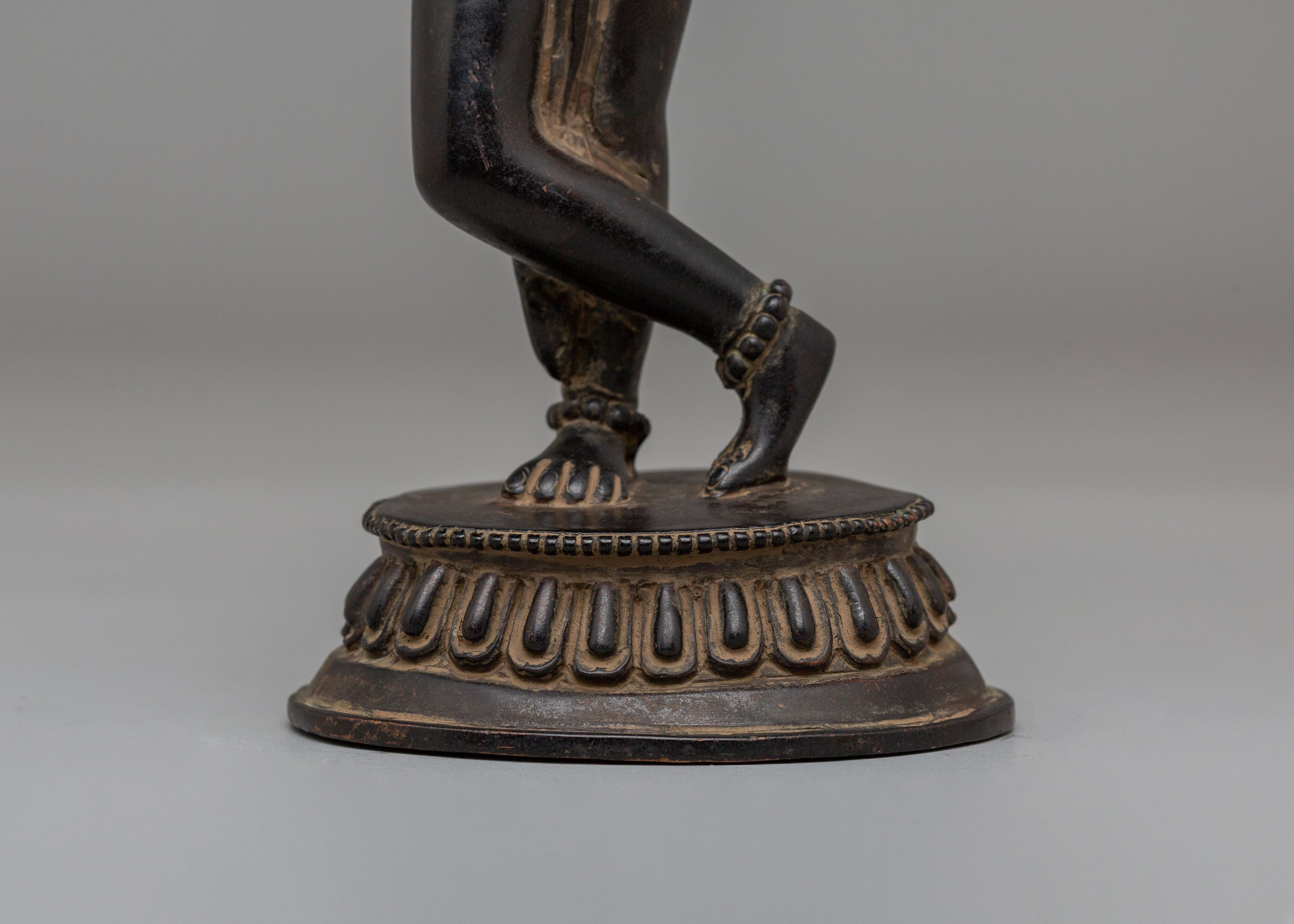Vajrayana Altar Maya Devi Statue | Handcrafted Copper Body with Antique Finish