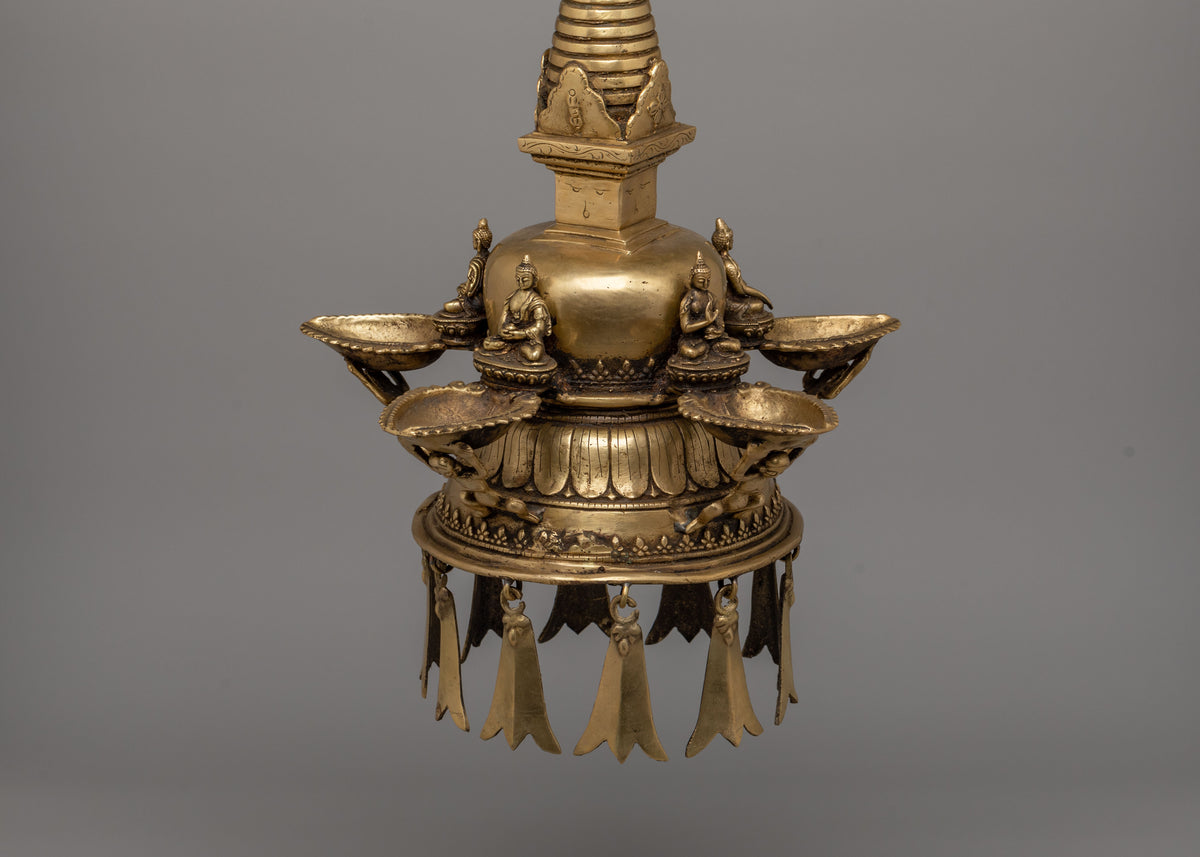 Traditional Hanging Stupa Dalucha | Tibetan Spiritual Decor