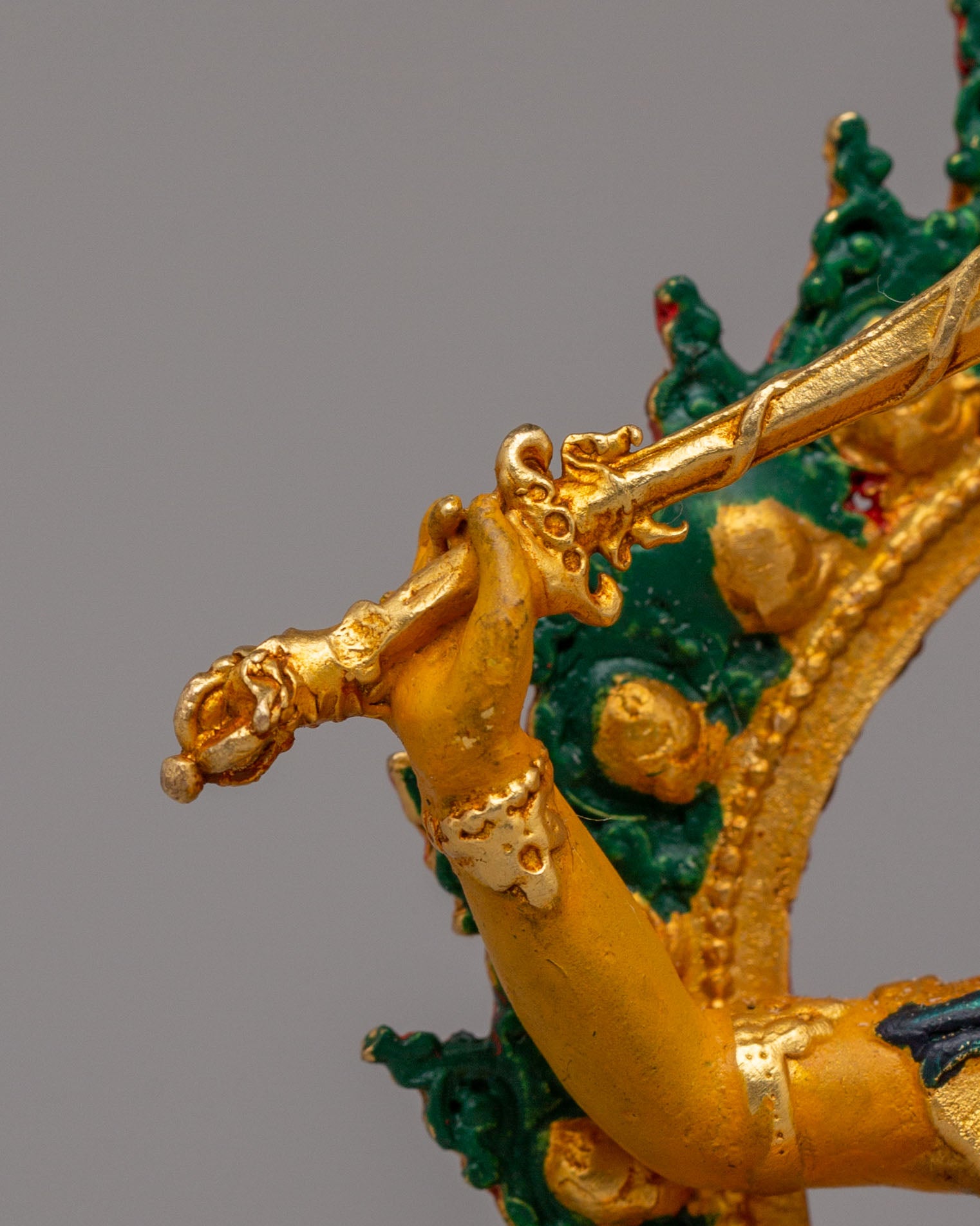 Flaming Sword Manjushri Statue | Wisdom Deity Sculpture
