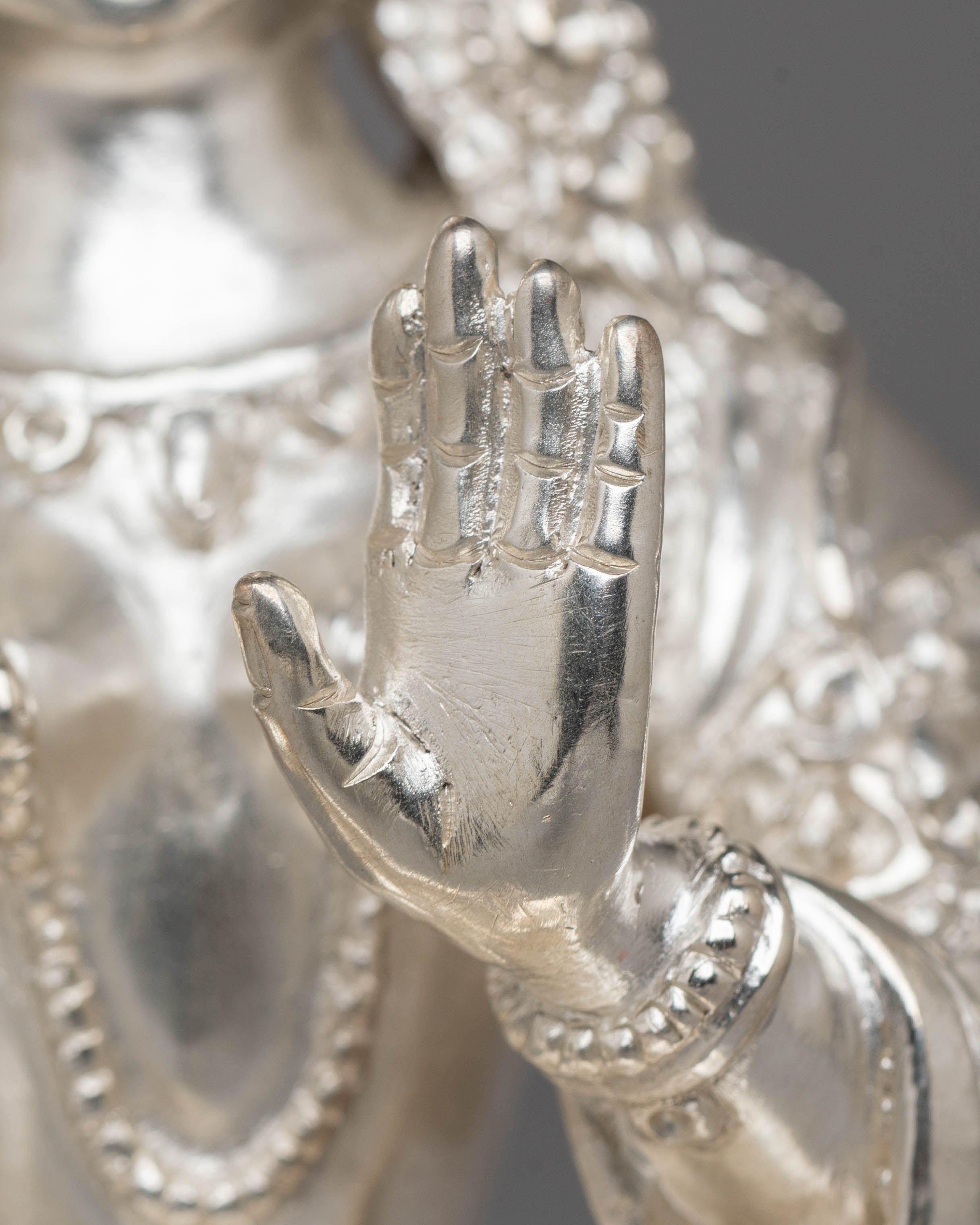 Handcrafted Silver Hindu Deity Laxmi | The Goddess of Wealth