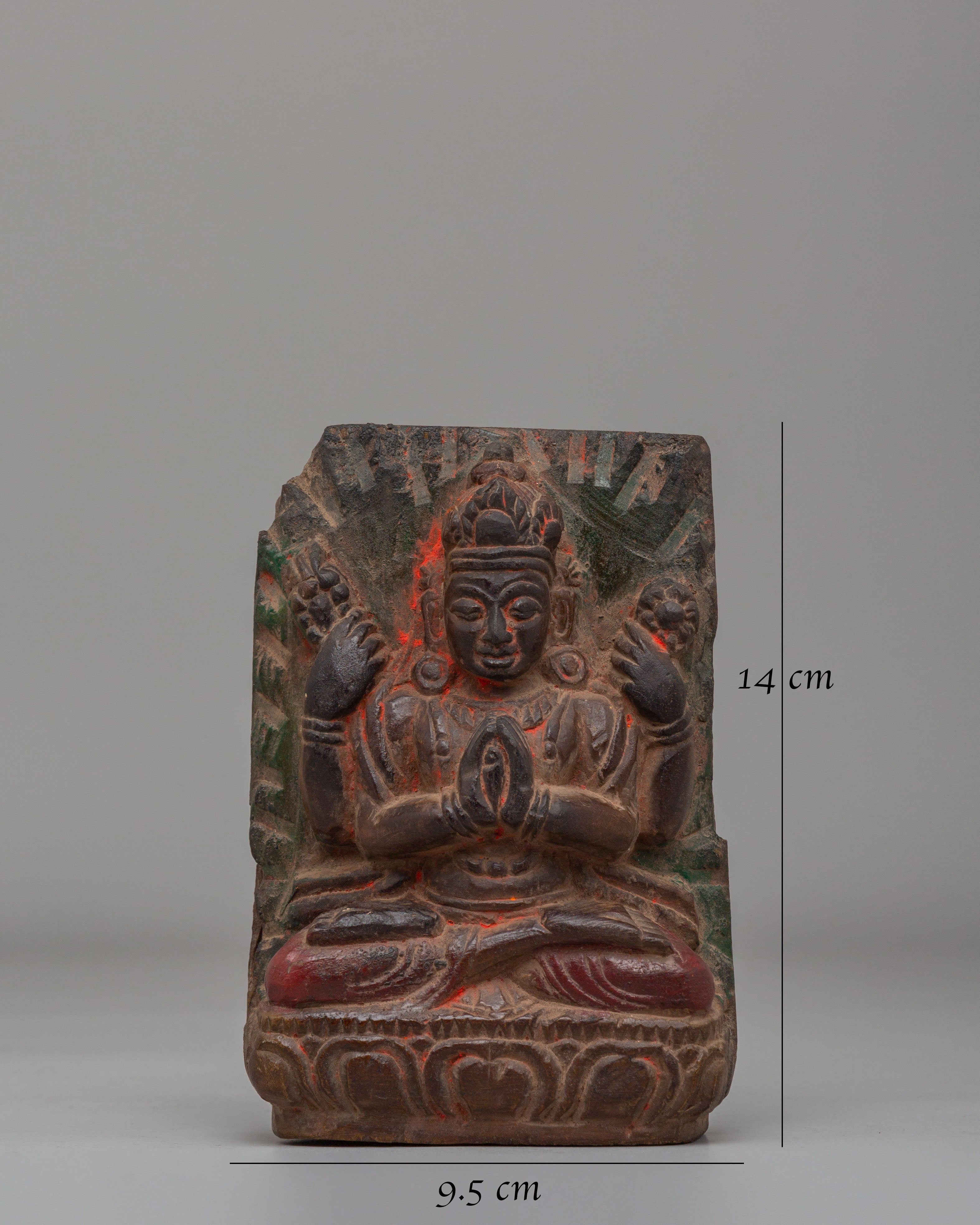 Avalokiteshvara Chenrezig Deity Statue | Stone Buddhist Compassion Art