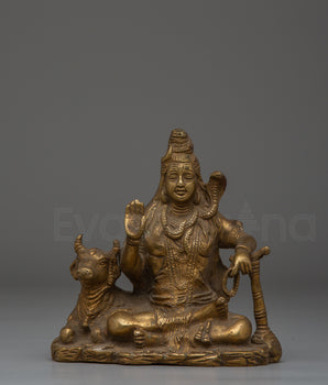 Handmade Brass Shiva Statue 