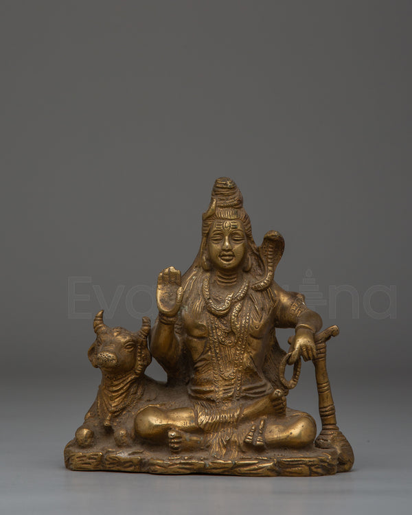 Handmade Brass Shiva Statue | Hindu Deity