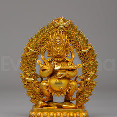 Buddhist Sakya Mahakala Deity Statue 