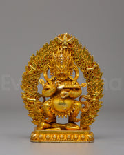 Buddhist Sakya Mahakala Deity Statue 
