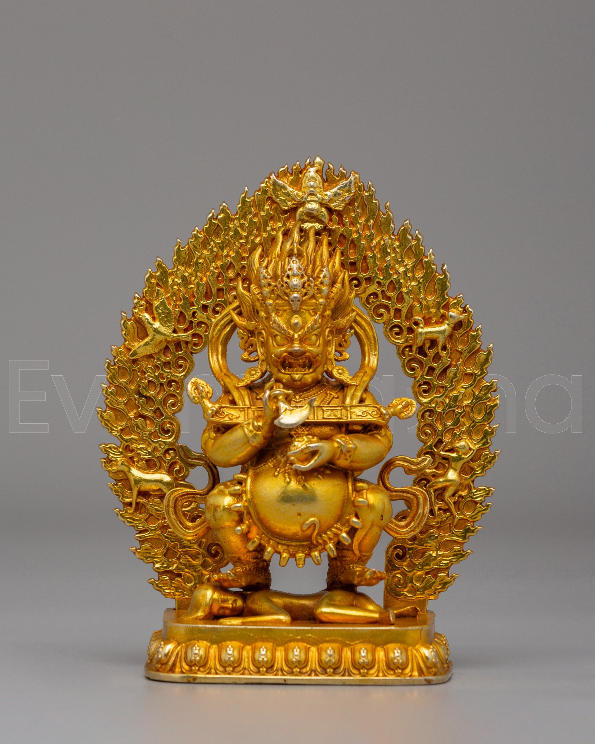 Buddhist Sakya Mahakala Deity Statue 