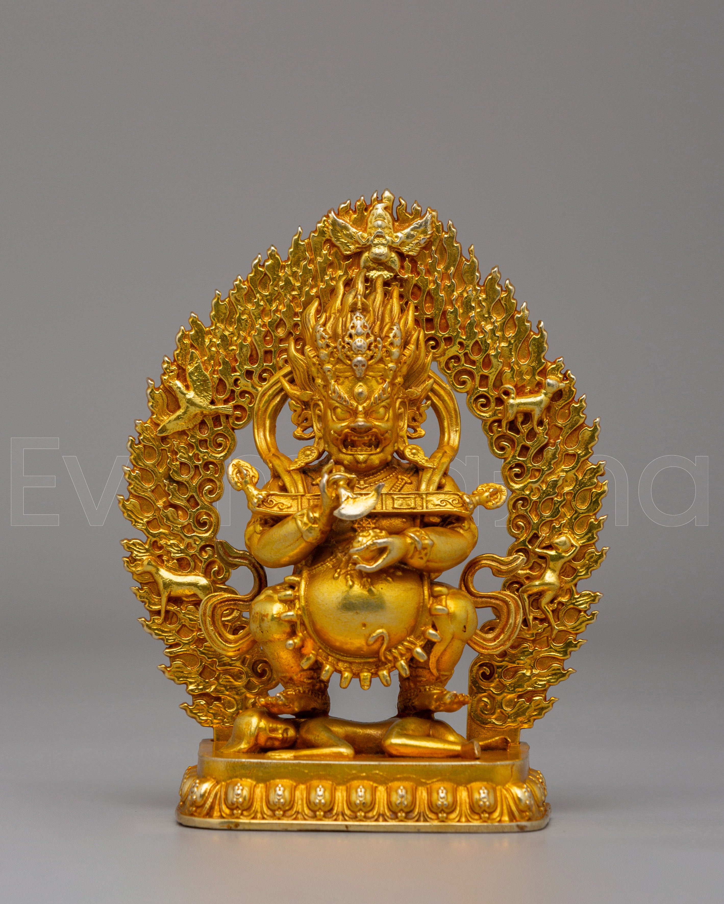 Buddhist Sakya Mahakala Deity Statue 