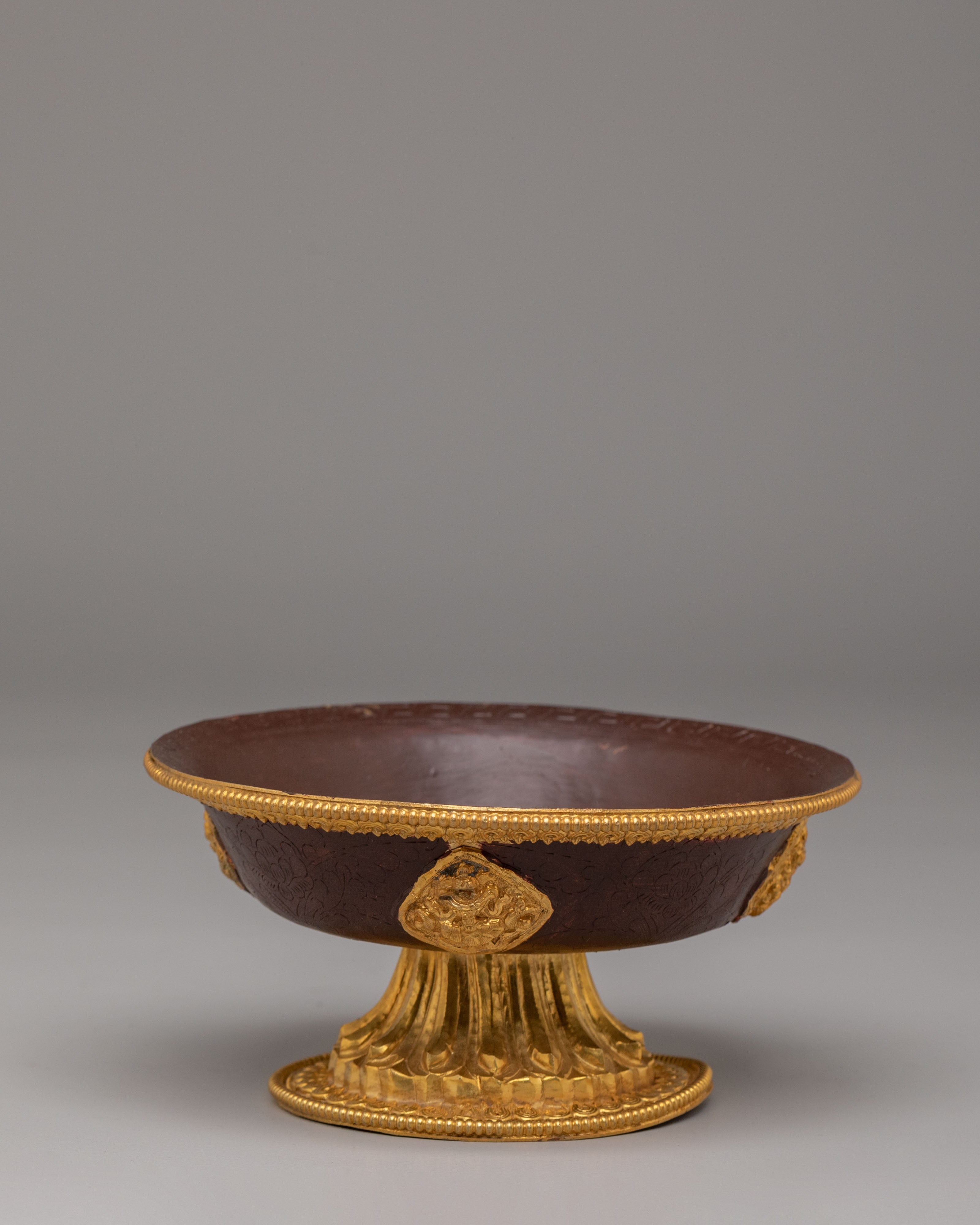 Tibetan Altar Serkyem Set | Copper Body with Electro Gold Plating