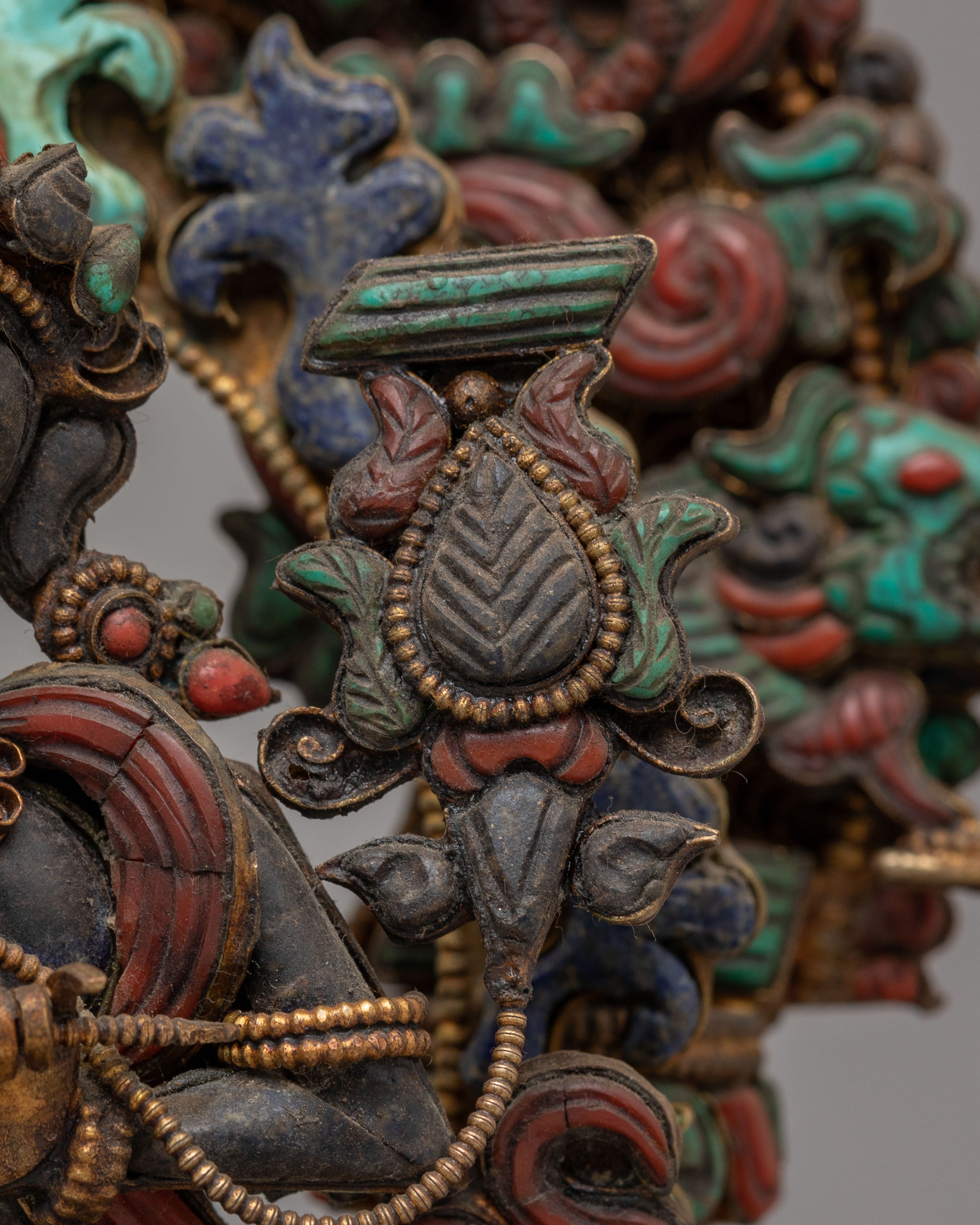 Handmade Manjushri on Throne Statue | The Bodhisattva of Wisdom