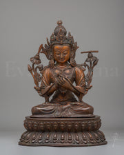 Handcrafted Himalayan Tikshna Manjushri Sculpture  