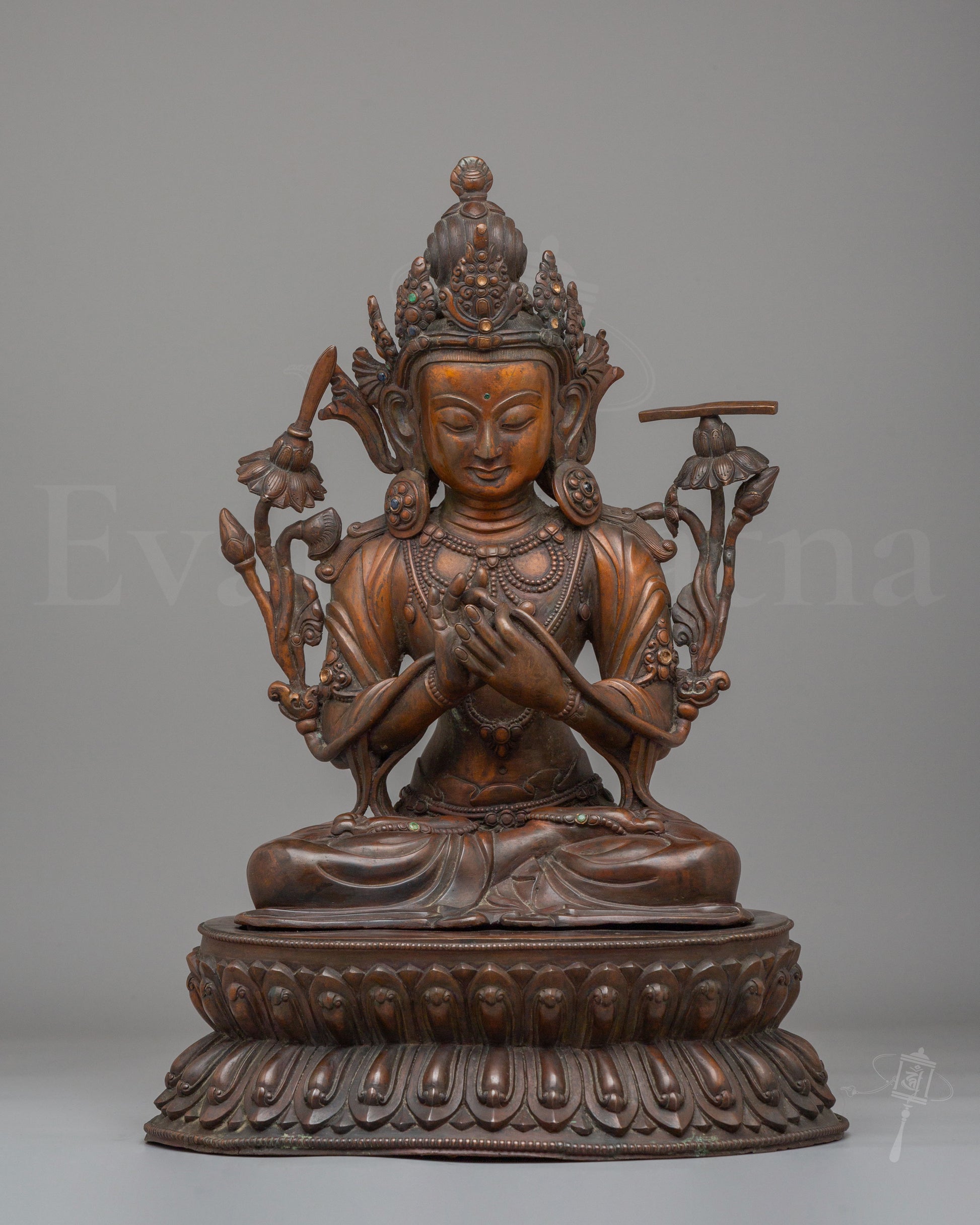 Handcrafted Himalayan Tikshna Manjushri Sculpture  