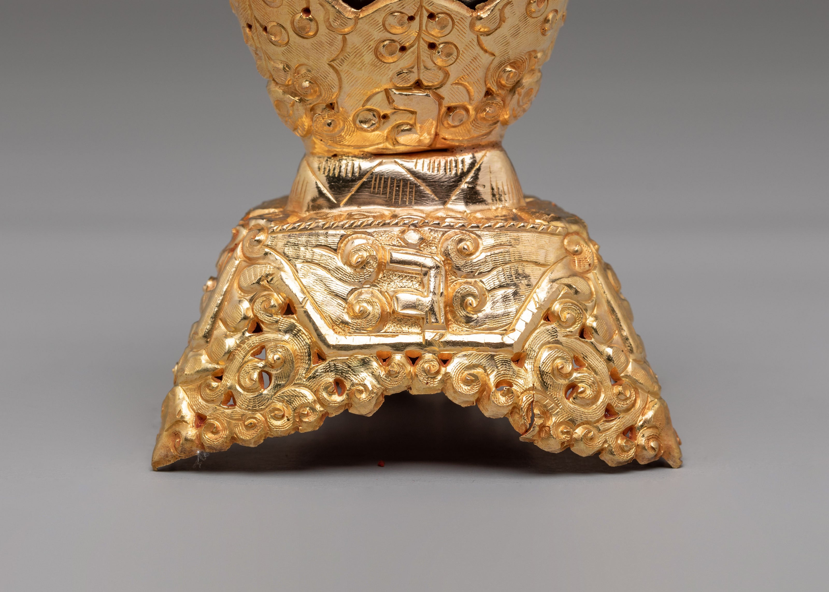 Traditional Ritual Kapala Set | Gold Gilded and Silver Coated Vessels