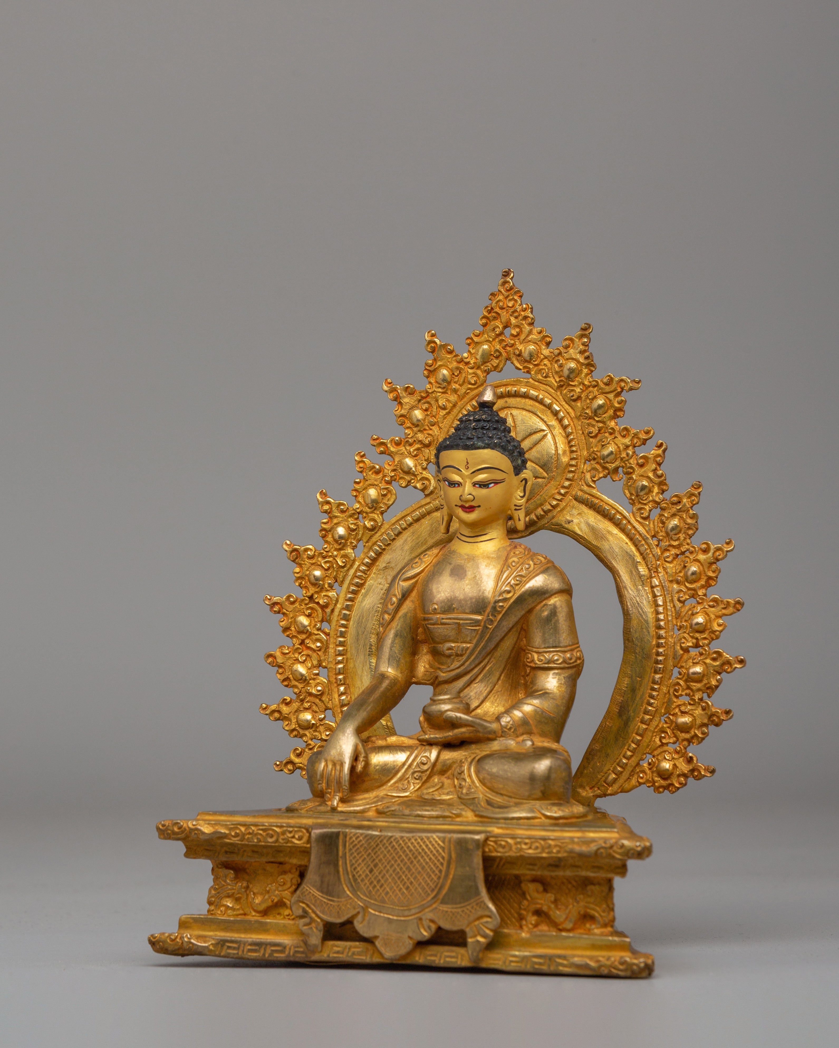 Handcrafted Buddha Shakyamuni Sculpture | Traditional Tibetan Buddhist Art