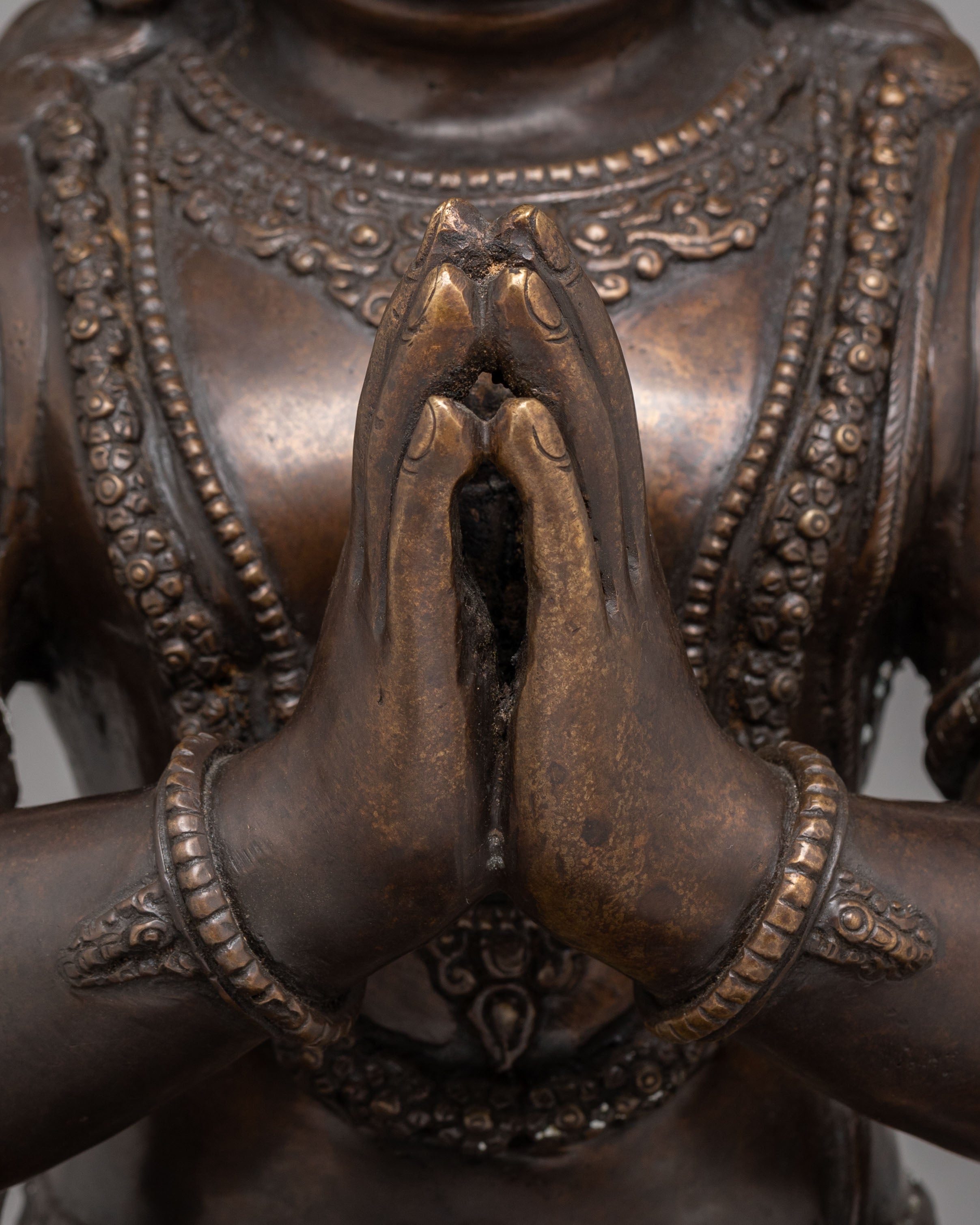 Sacred Handcrafted Hanuman Statue | Divine Bronze Hindu God Sculpture