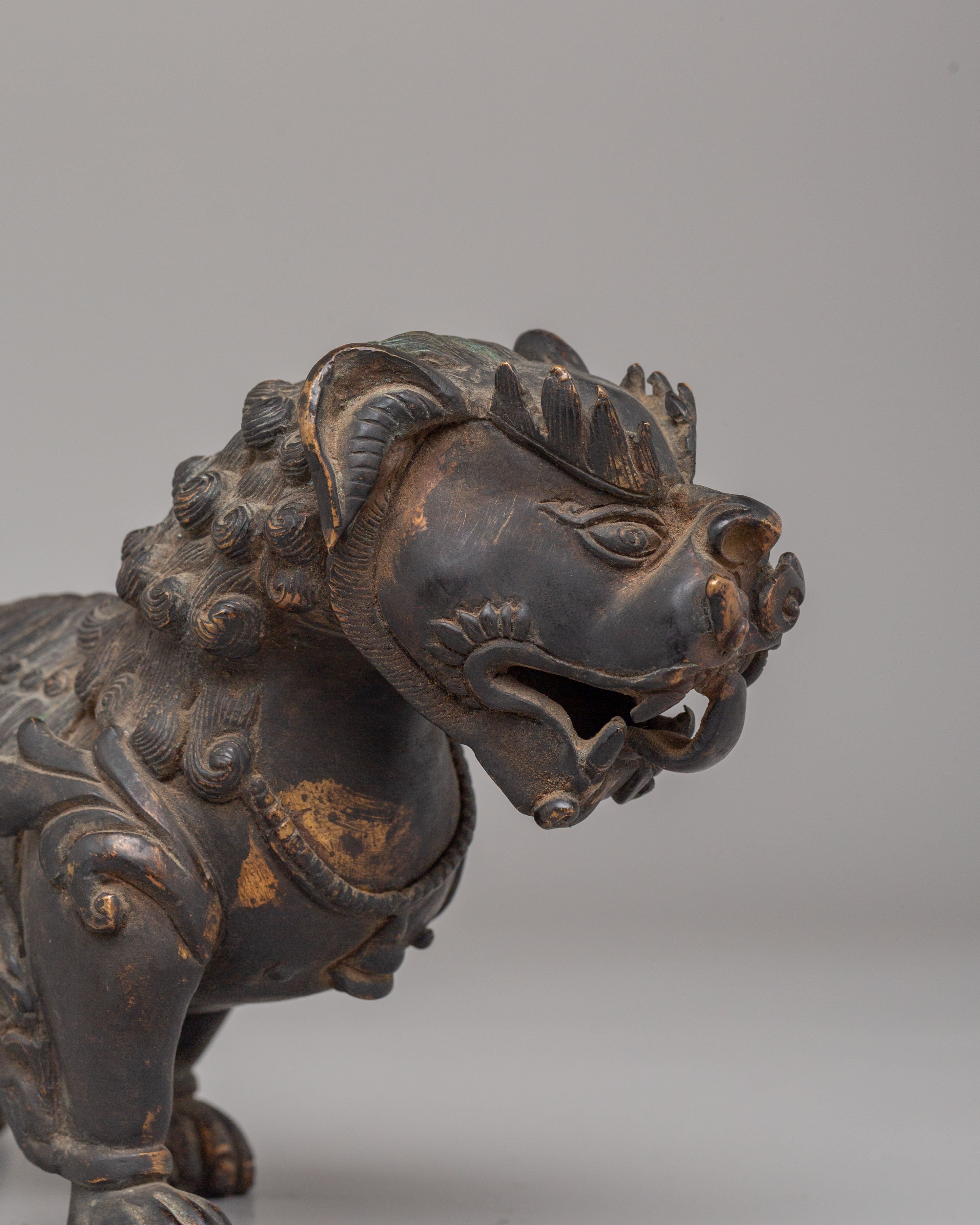 Buddhist Guardian Lion Pair | Symbol of Strength & Protection