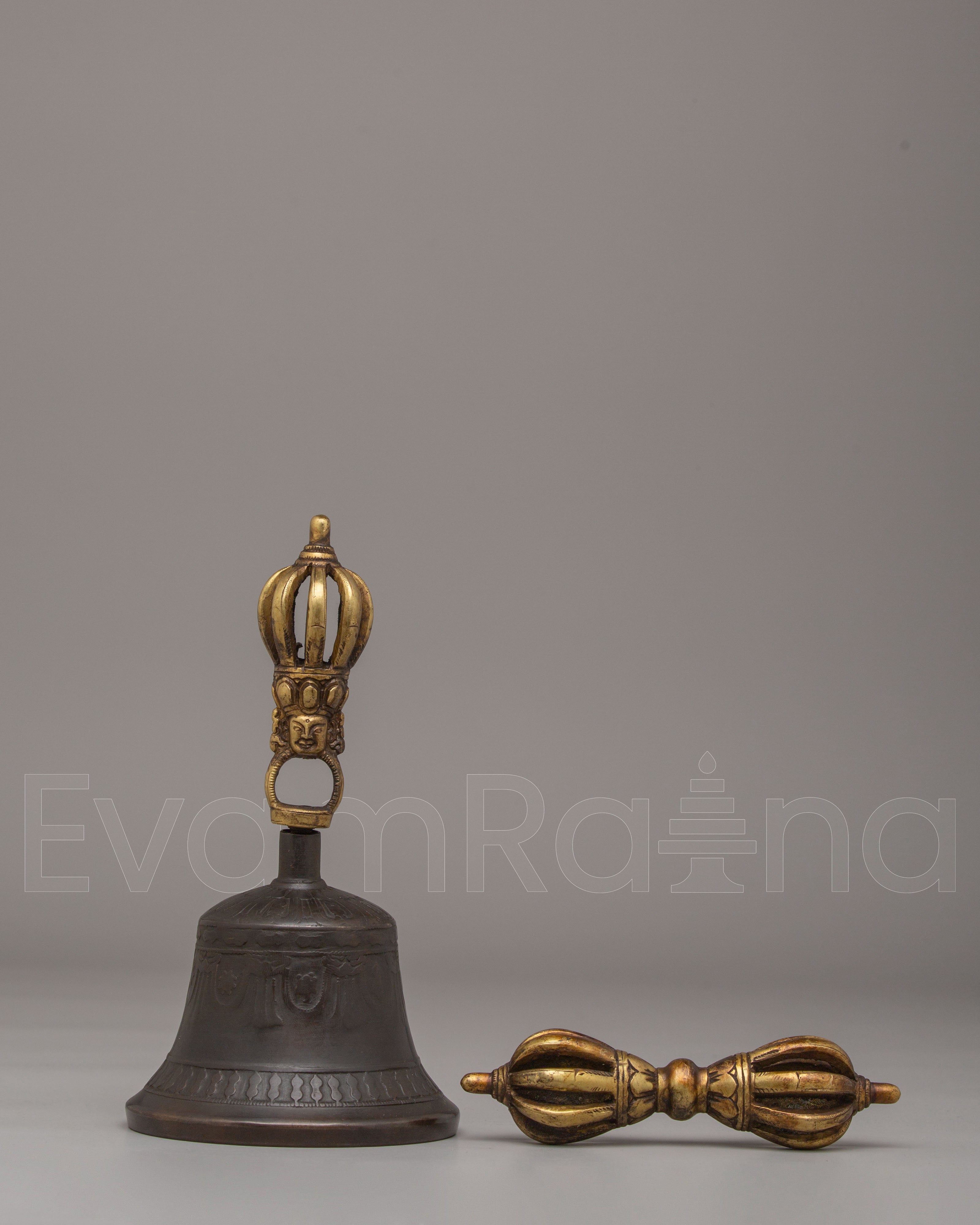 Himalayan Altar Vajra and Bell Set