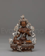Handmade Green Tara Statue 