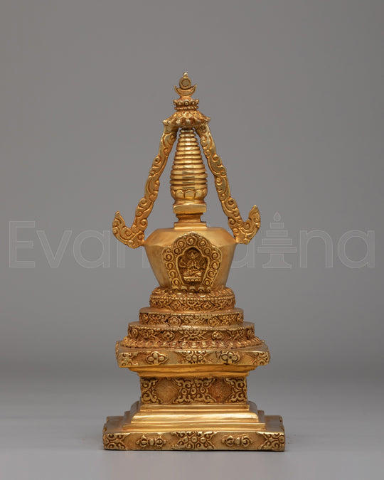 Handmade Stupa for Rituals | Tibetan Buddhist Altar Decor