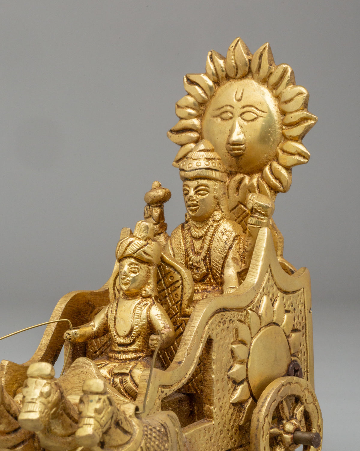Sacred Surya Dev Rath Sculpture | Divine Vehicle of Sun God Surya Dev