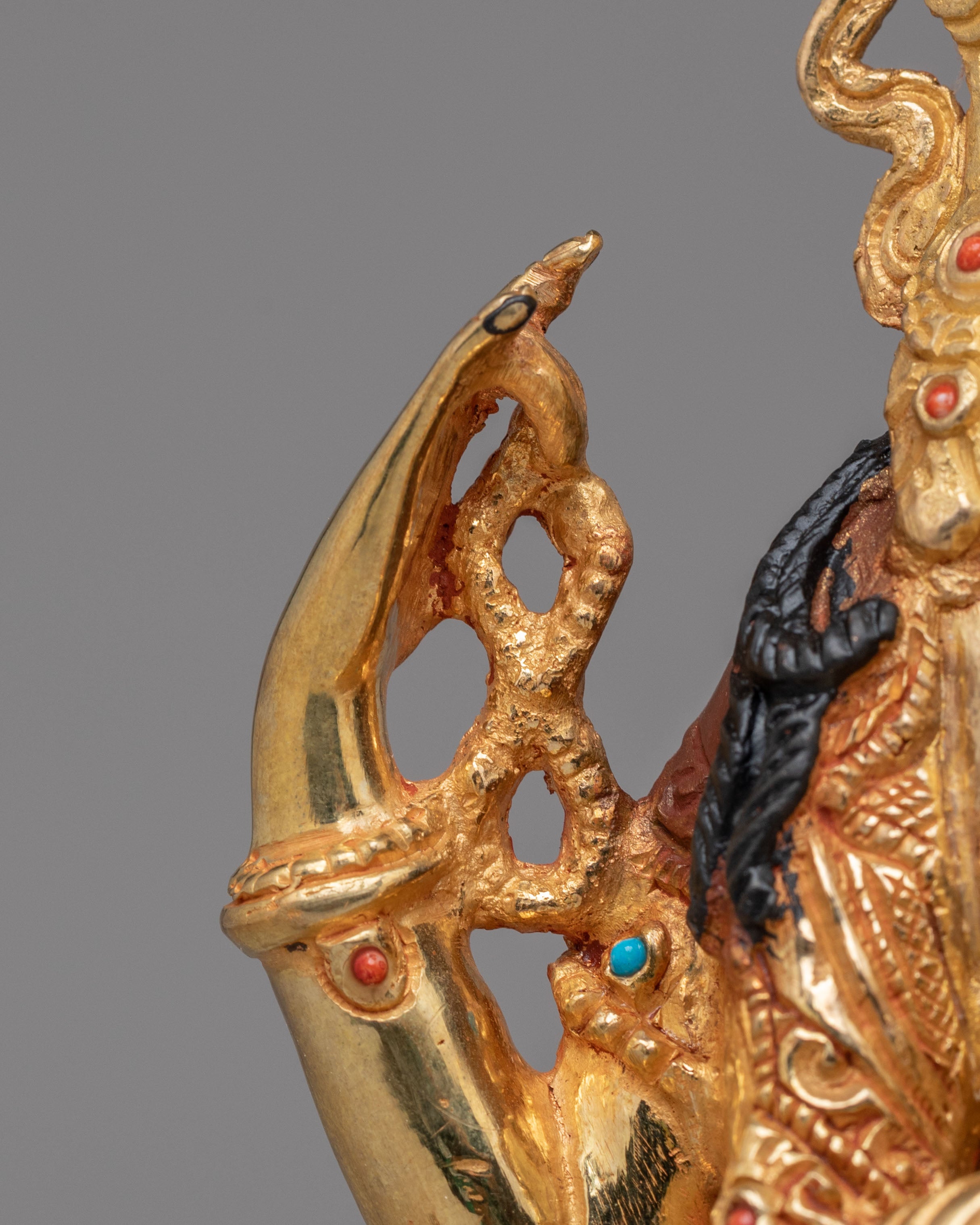 Ceremonial Chenrezig Shrine Sculpture | Tibetan Avalokiteshvara Deity