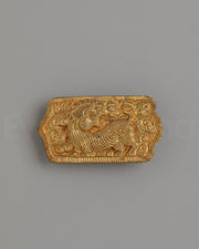 Snow Lion Design Belt Buckle
