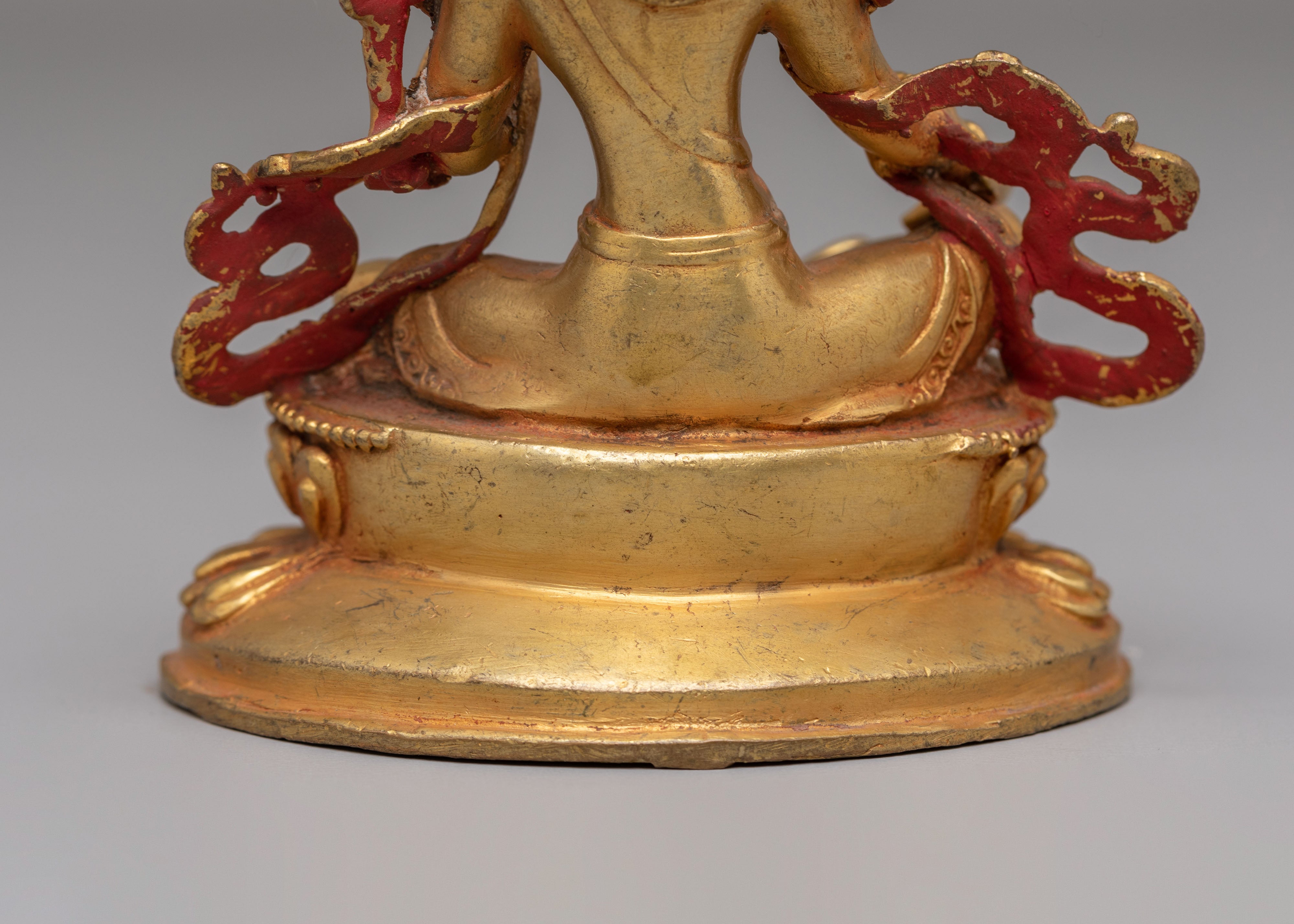 Scared Green Tara Deity Statue | Buddhist Bodhisattva of Compassion