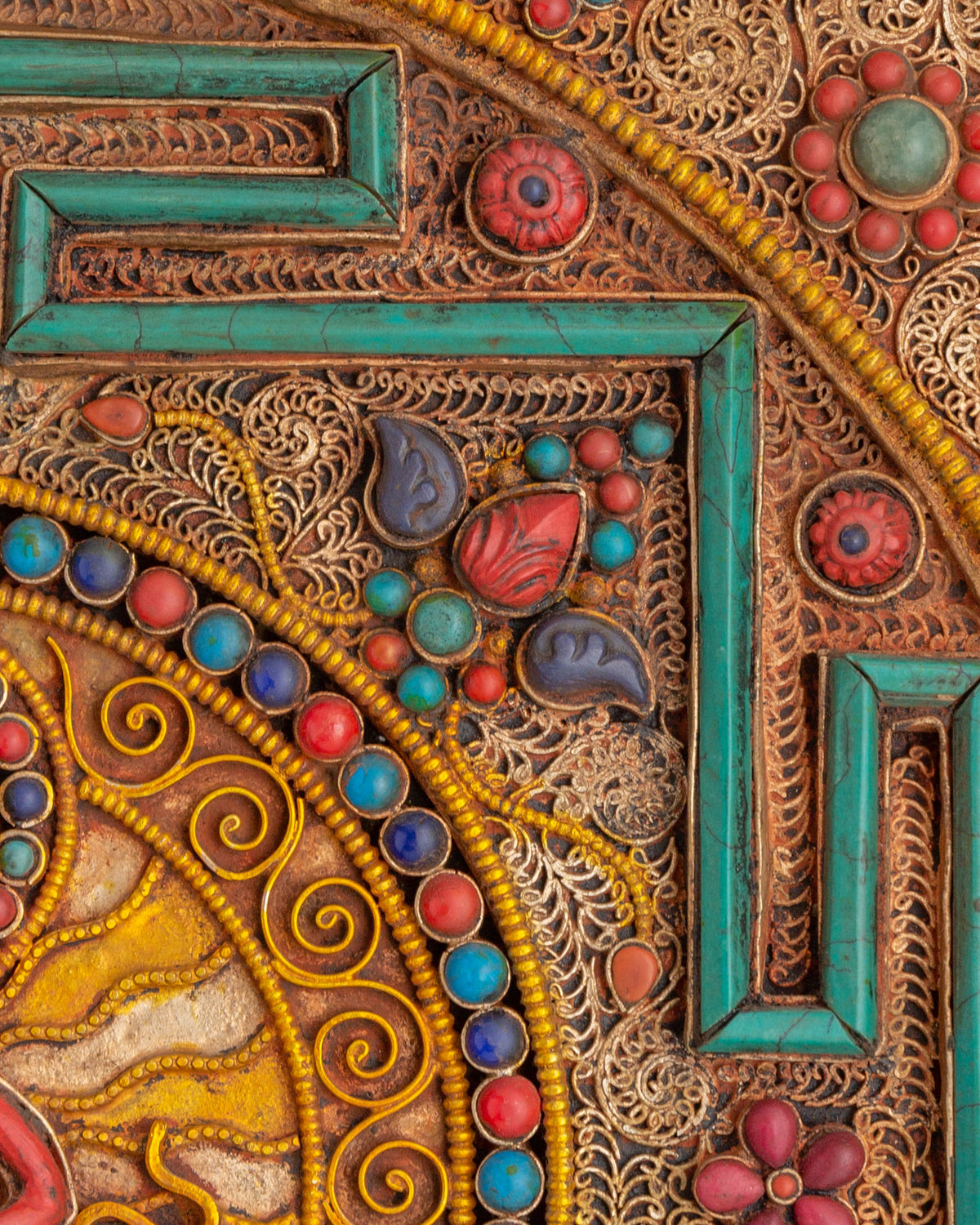 Amitayus Mandala Wall Hanging | Tibetan Long Life Deity Wall Hanging